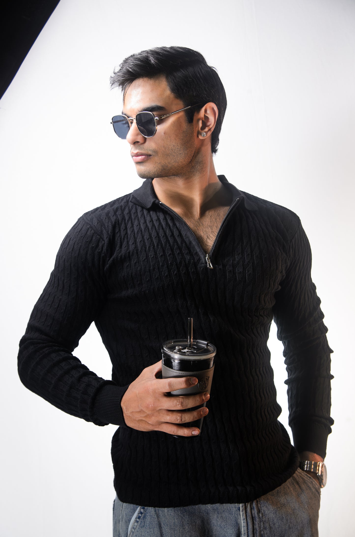 The Milanese Full Sleeve T-shirt-BLACK