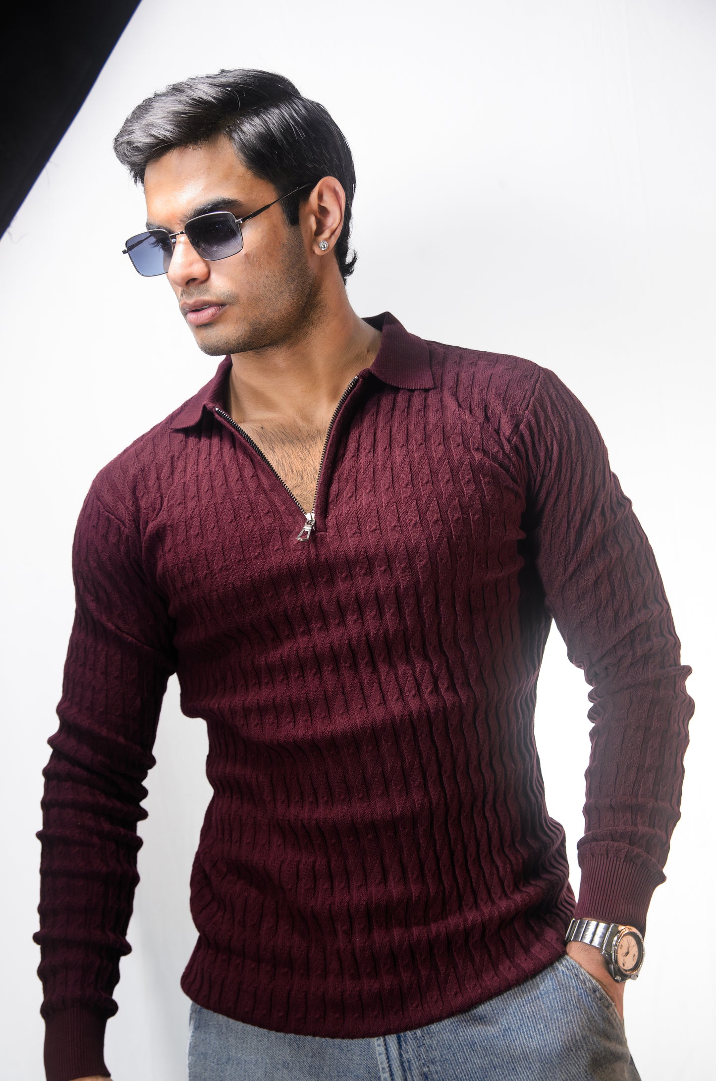 The Milanese Full Sleeve T-shirt-WINE