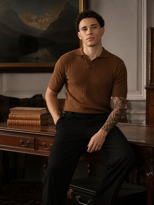 Club Heritage Polo - BROWN