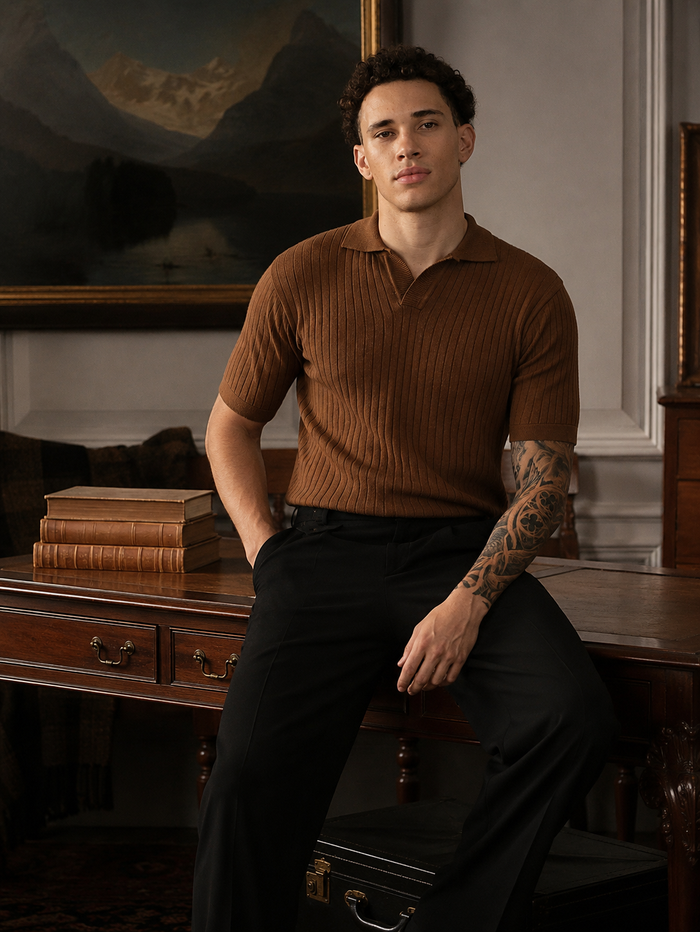 Club Heritage Polo - BROWN