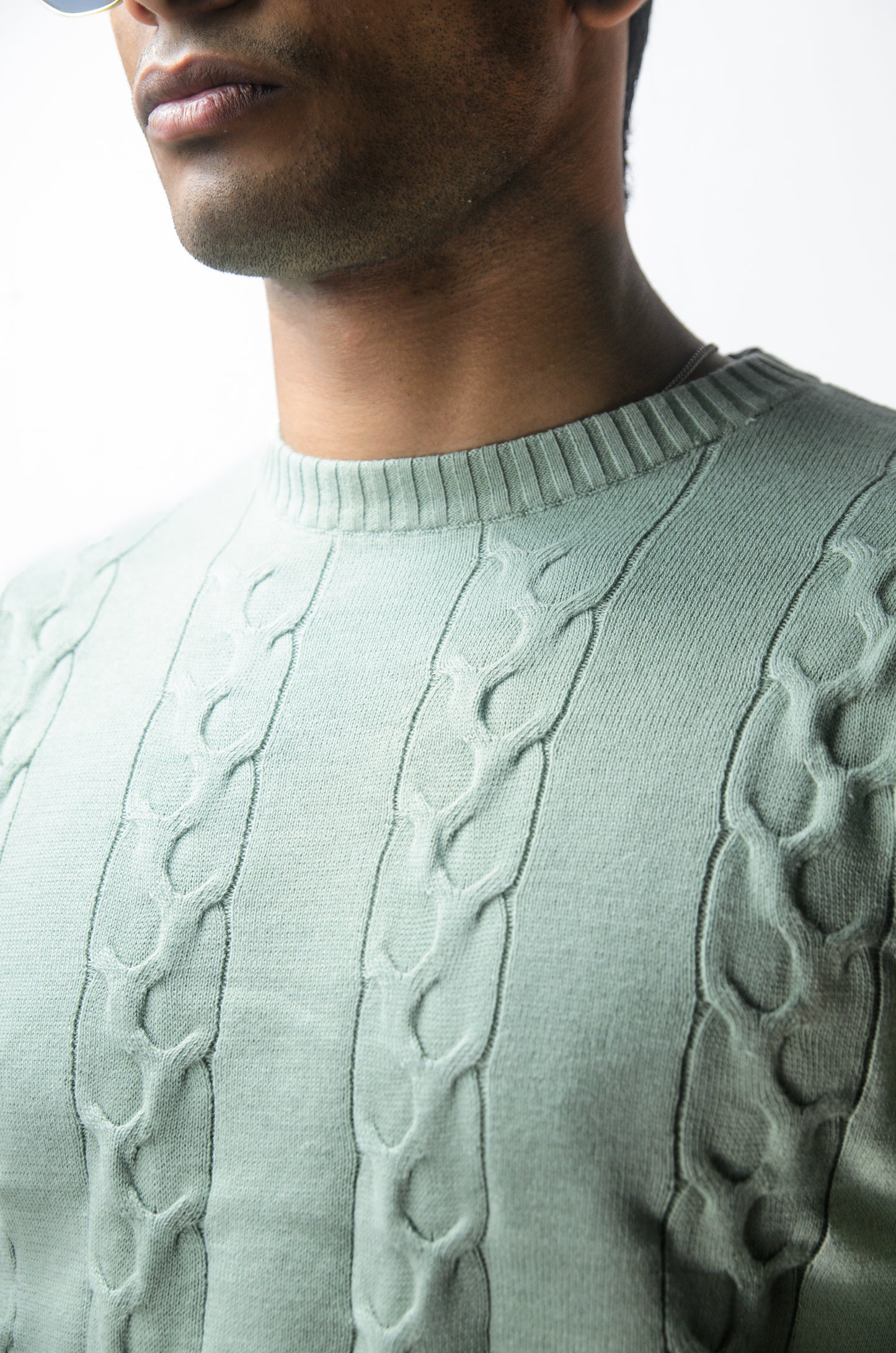 The Ashford Full Sleeve Knitted Tshirt - CYAN