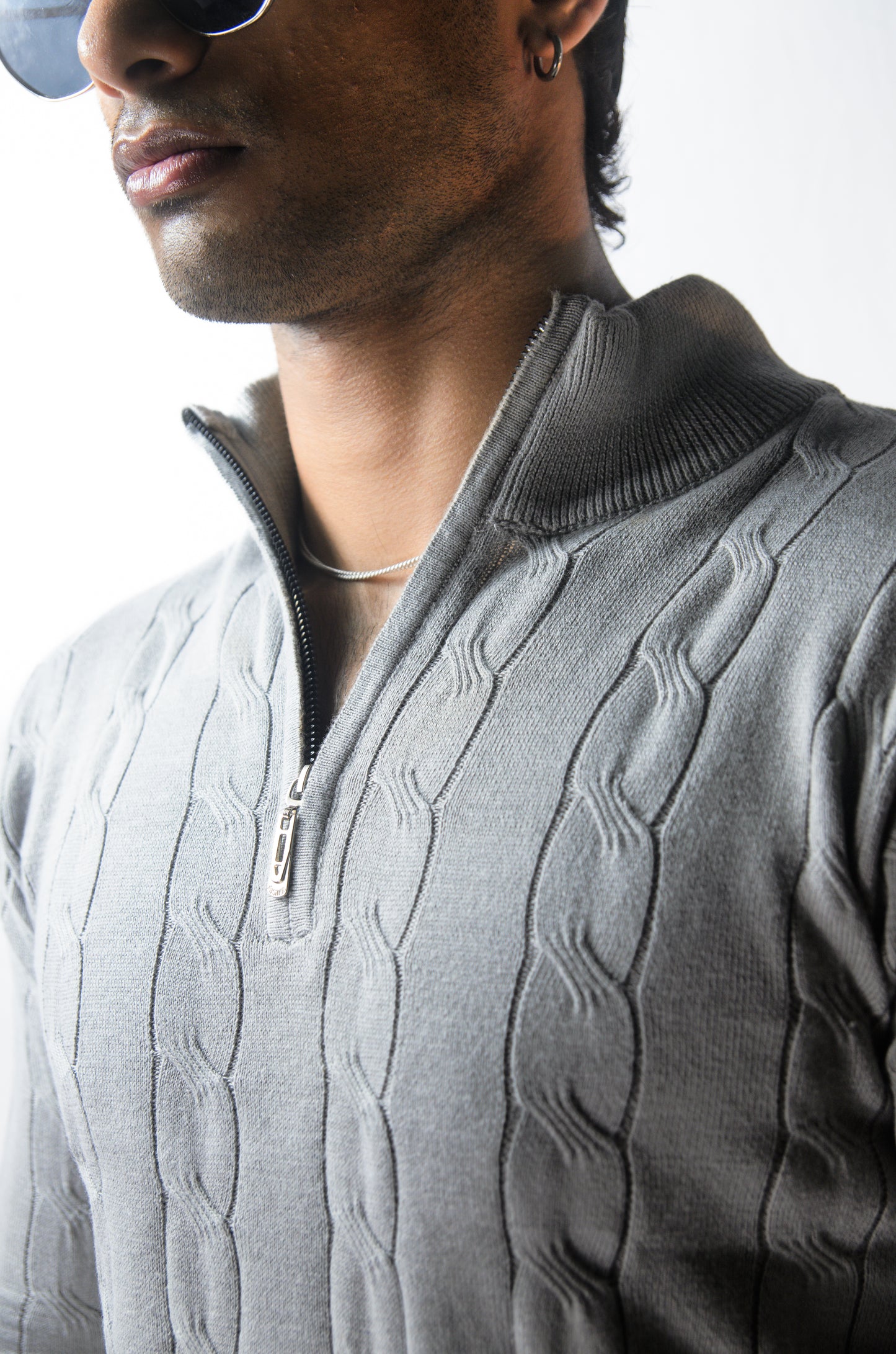 Riviera Knit Full Sleeve -Grey