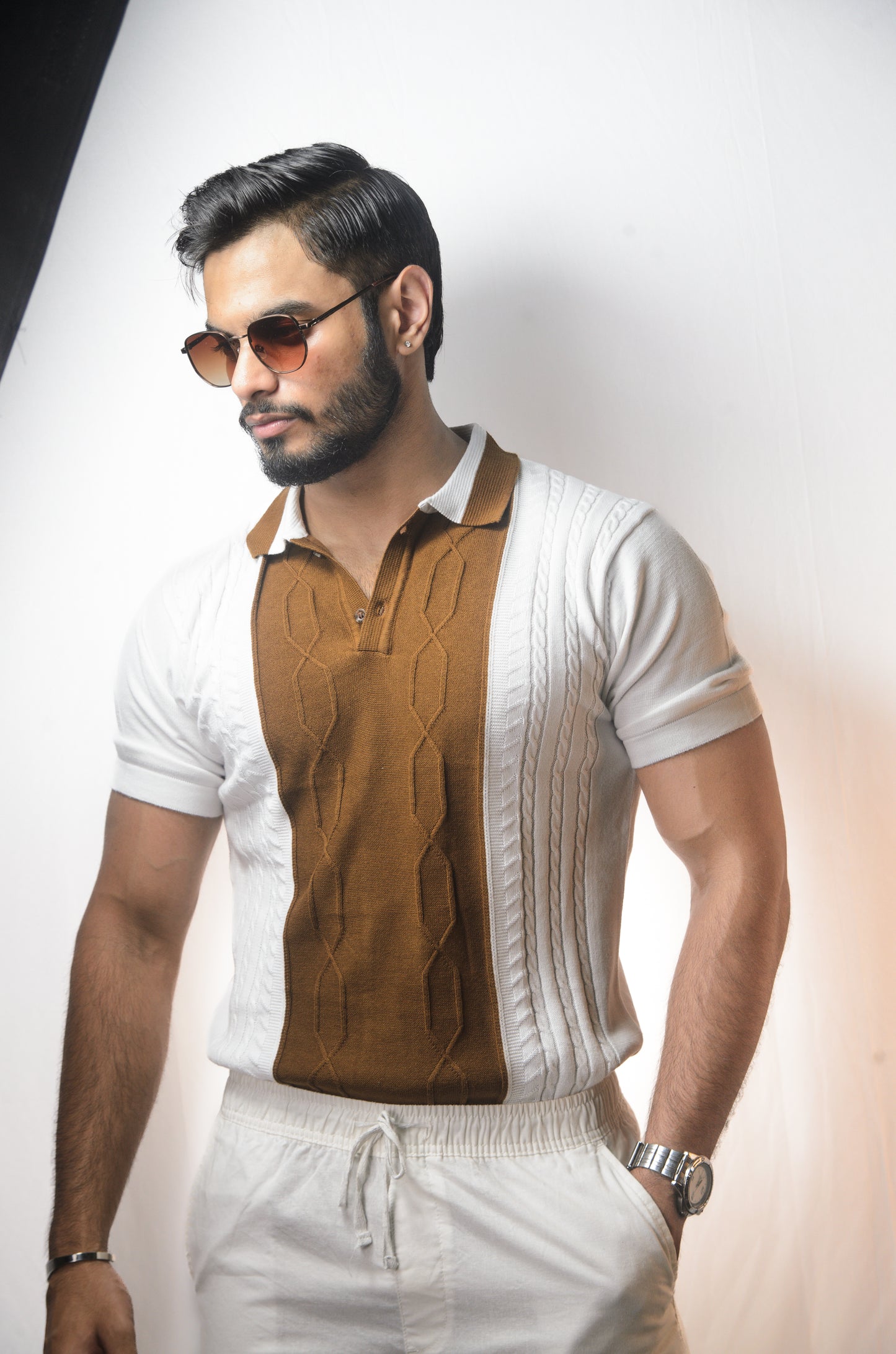 The Milan Cabel Polo - BROWN