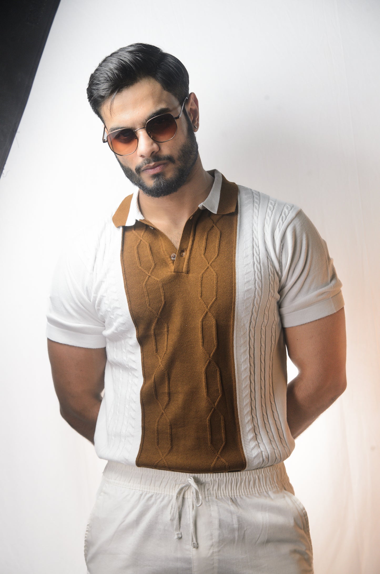 The Milan Cabel Polo - BROWN
