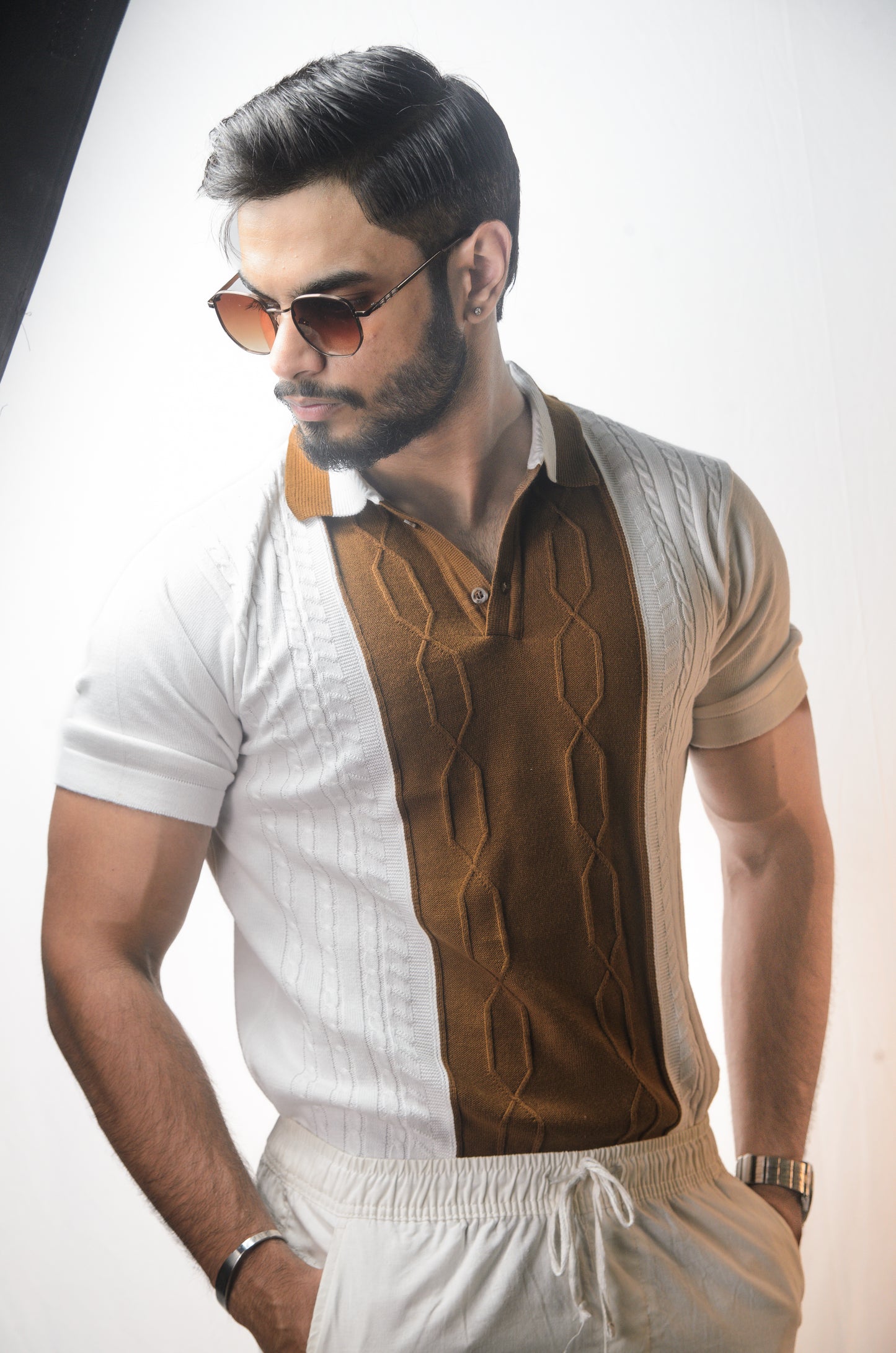 The Milan Cabel Polo - BROWN