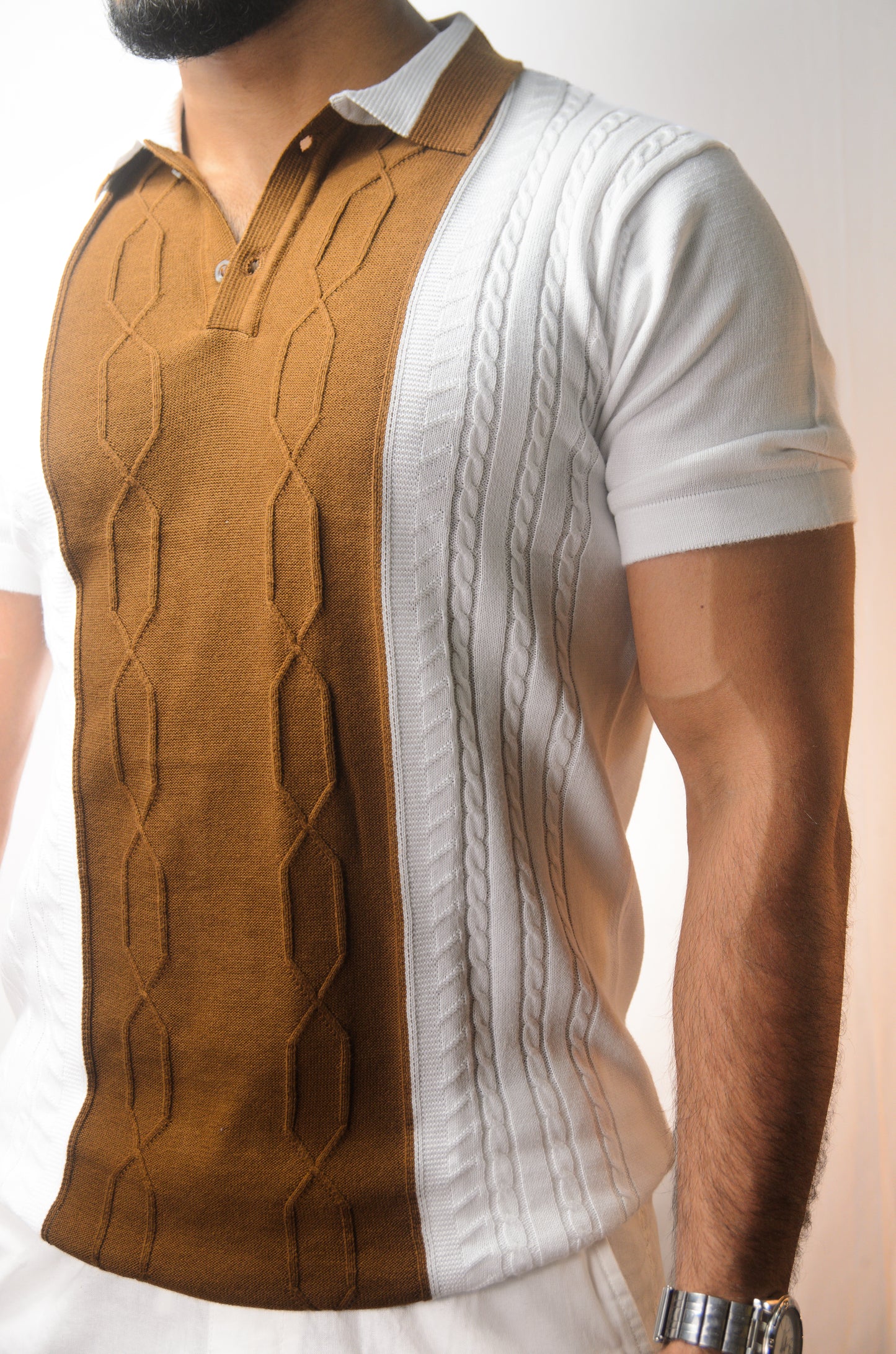 The Milan Cabel Polo - BROWN