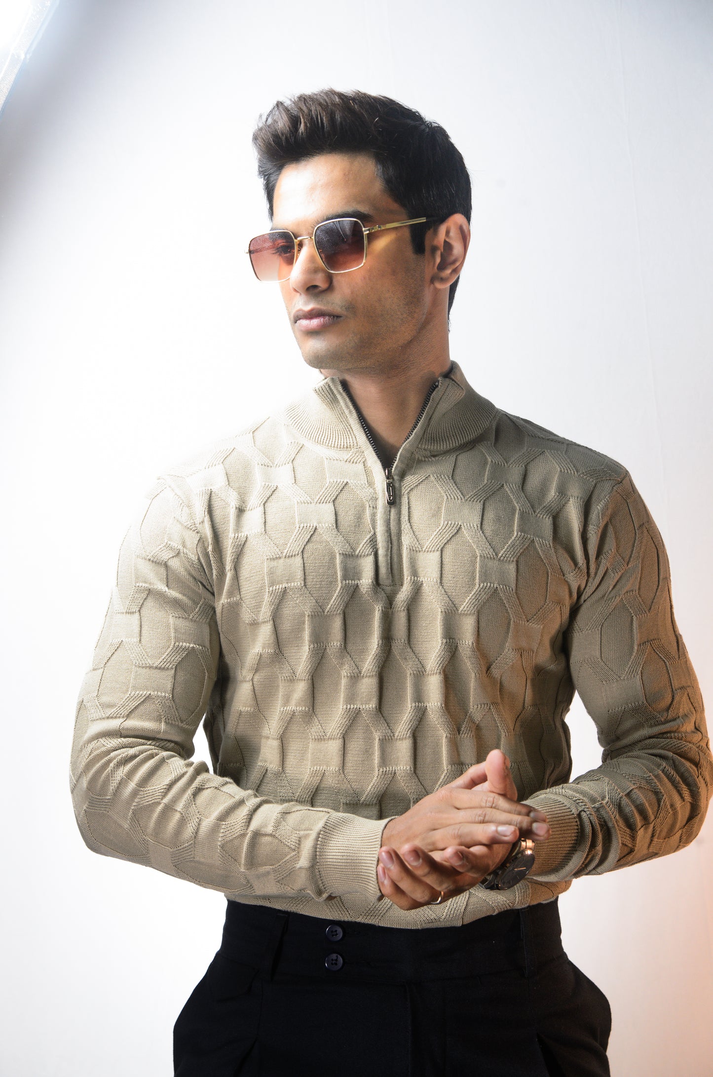 The Atlas Full Sleeve Knitted Tshirt - PISTA