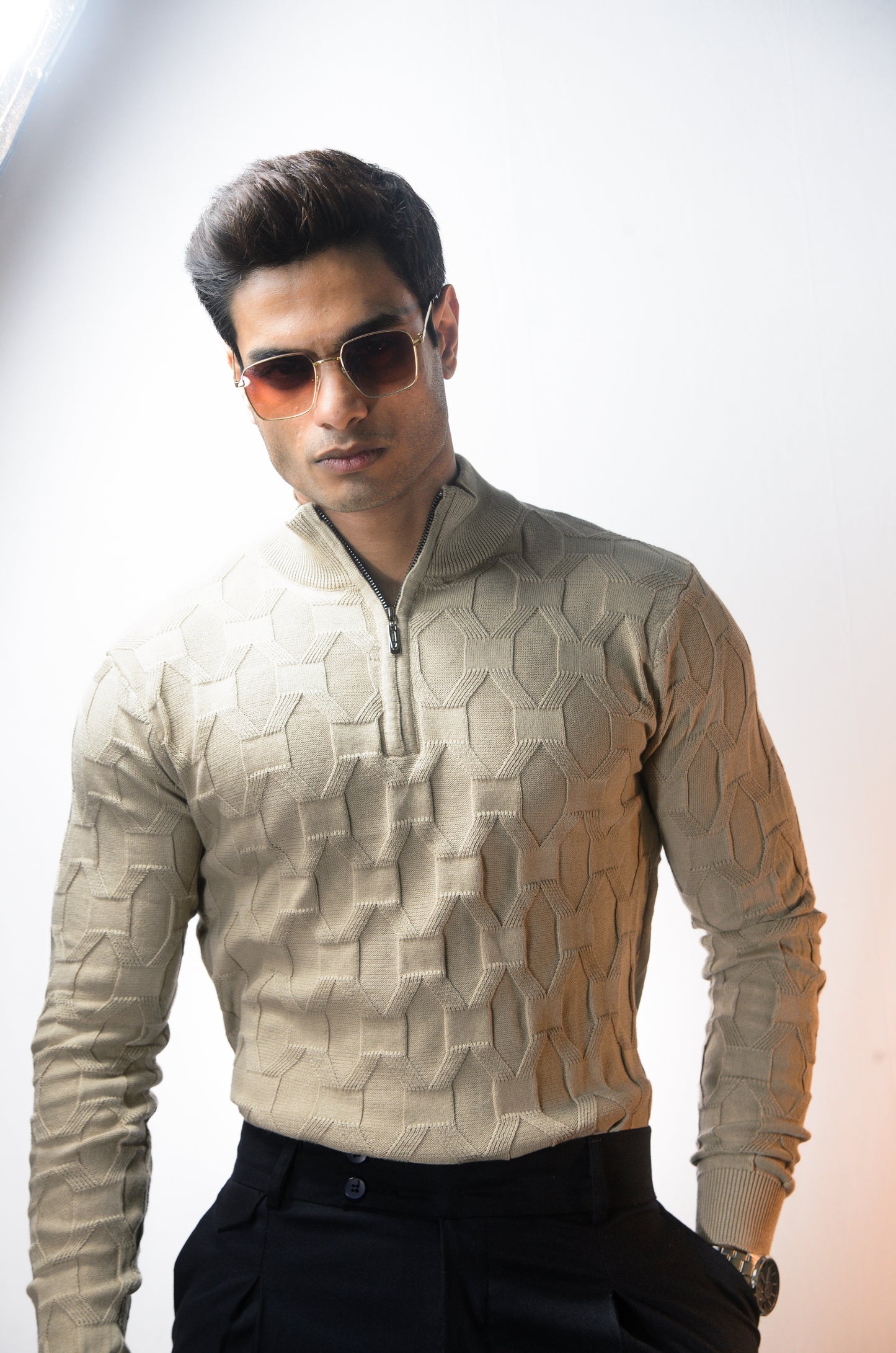 The Atlas Full Sleeve Knitted Tshirt - PISTA