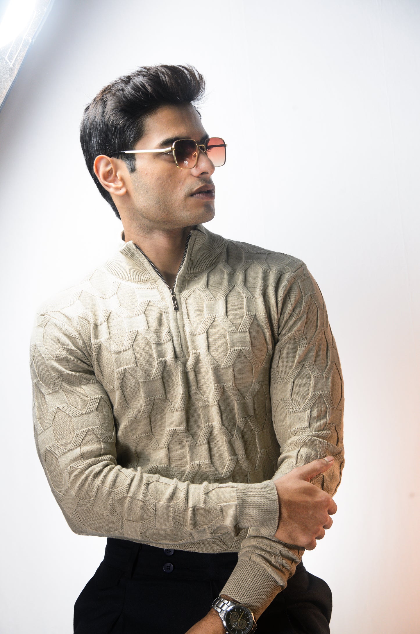 The Atlas Full Sleeve Knitted Tshirt - PISTA