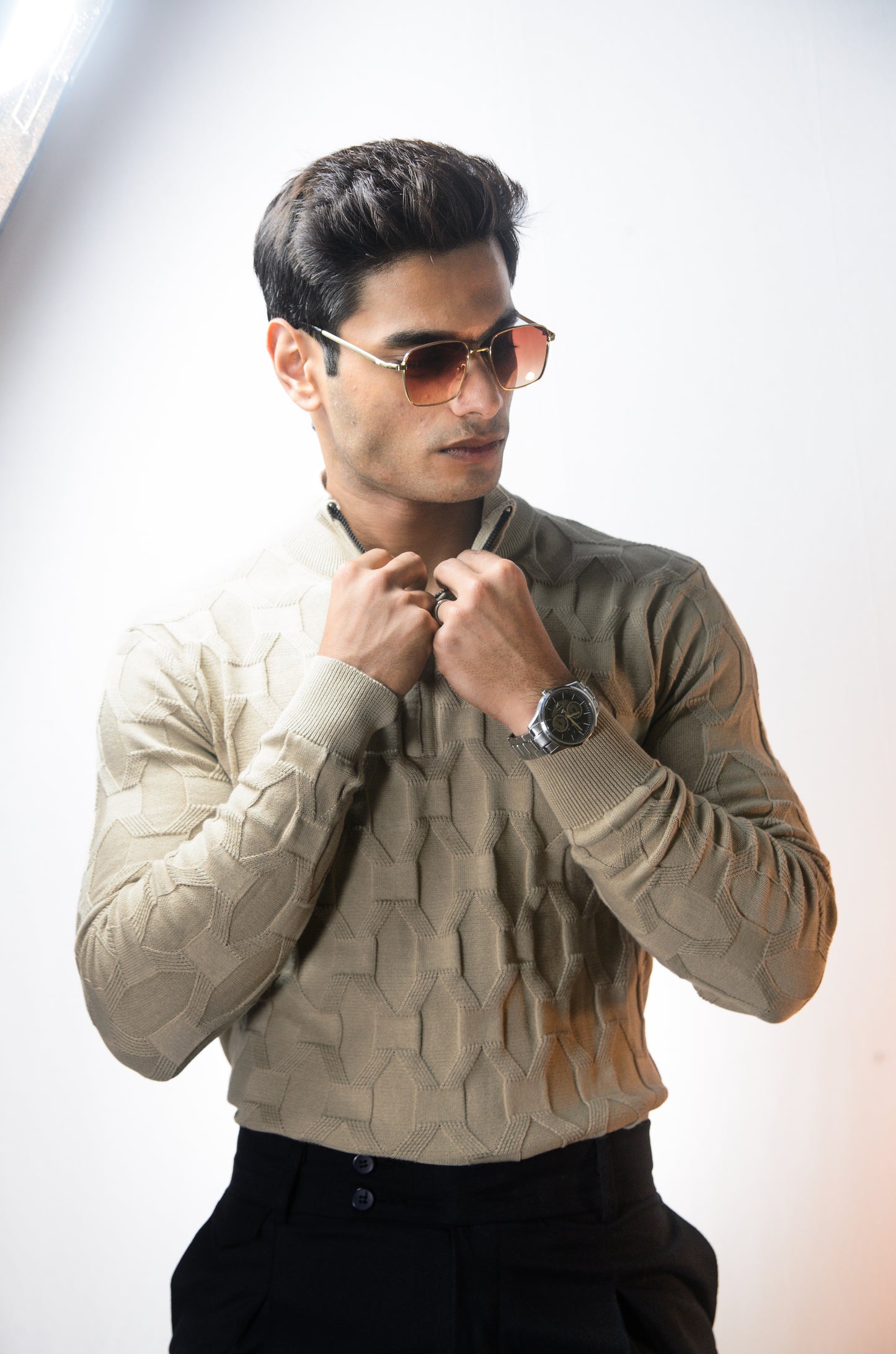 The Atlas Full Sleeve Knitted Tshirt - PISTA