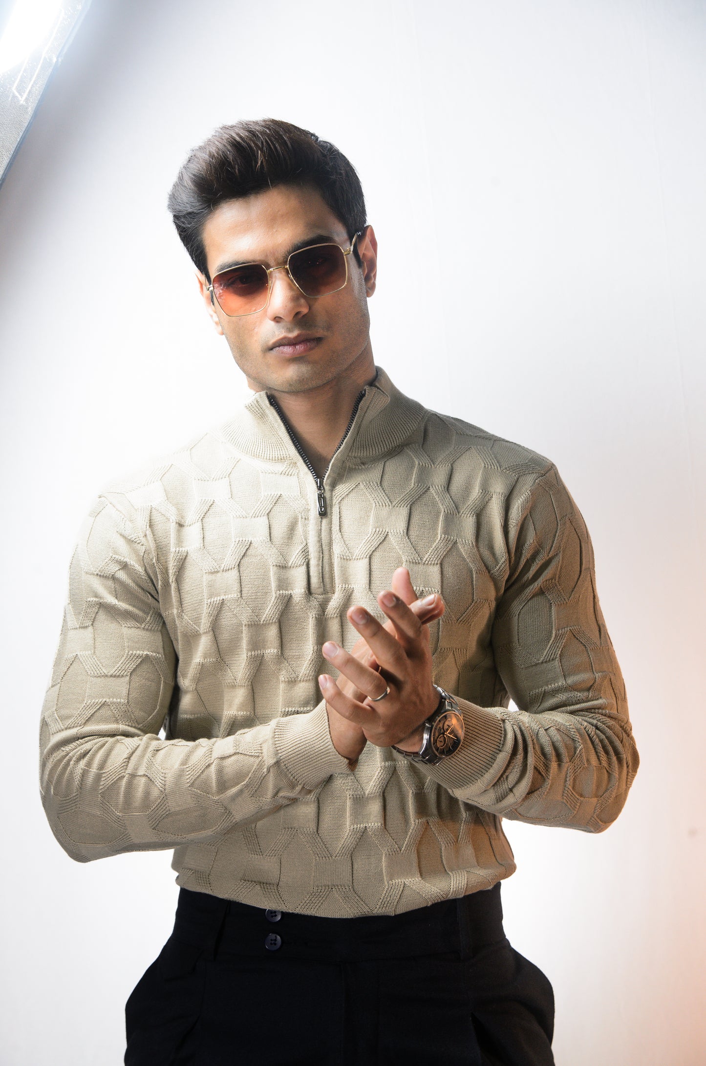 The Atlas Full Sleeve Knitted Tshirt - PISTA