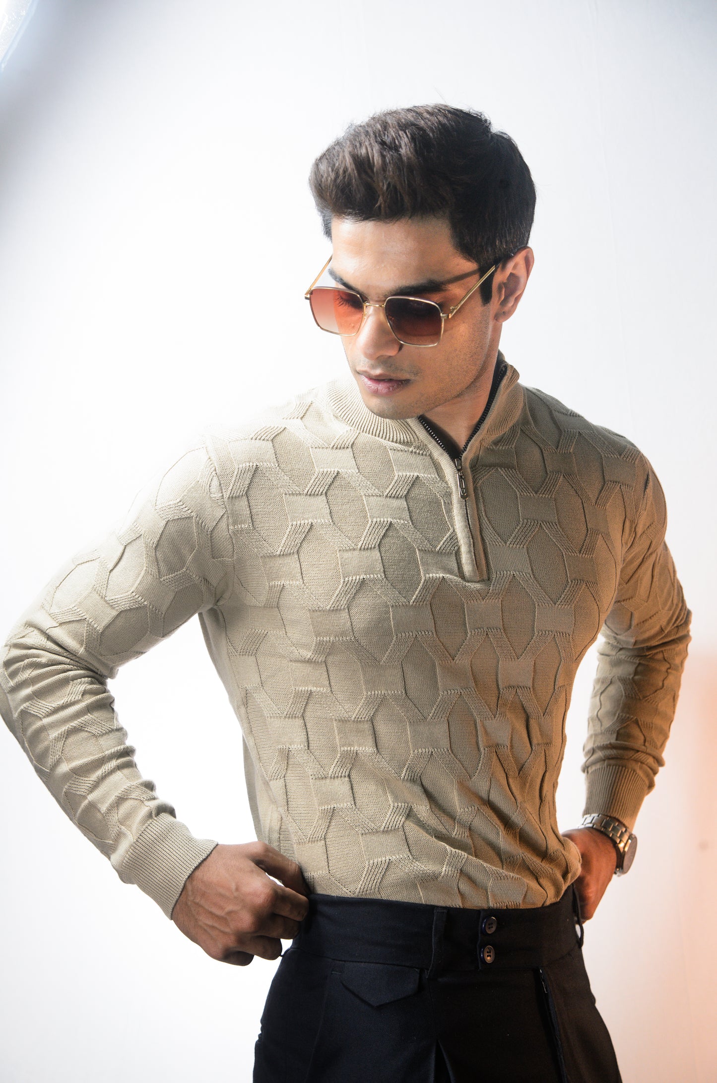 The Atlas Full Sleeve Knitted Tshirt - PISTA