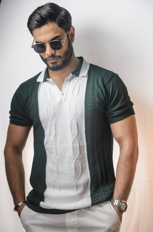 The Milan Cabel Polo - BOTTLE GREEN