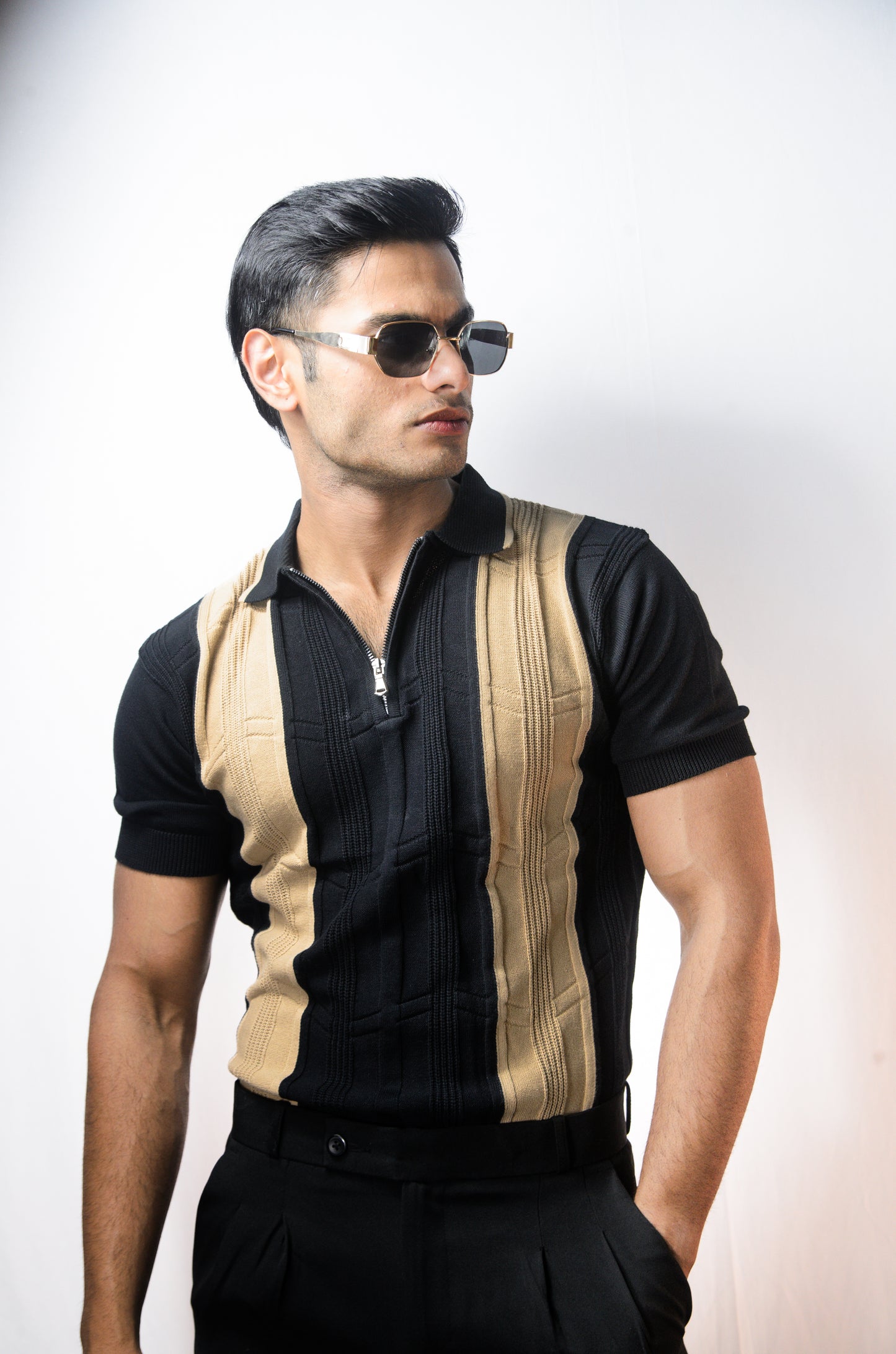 Bellagio Polo T-Shirt-BLACK