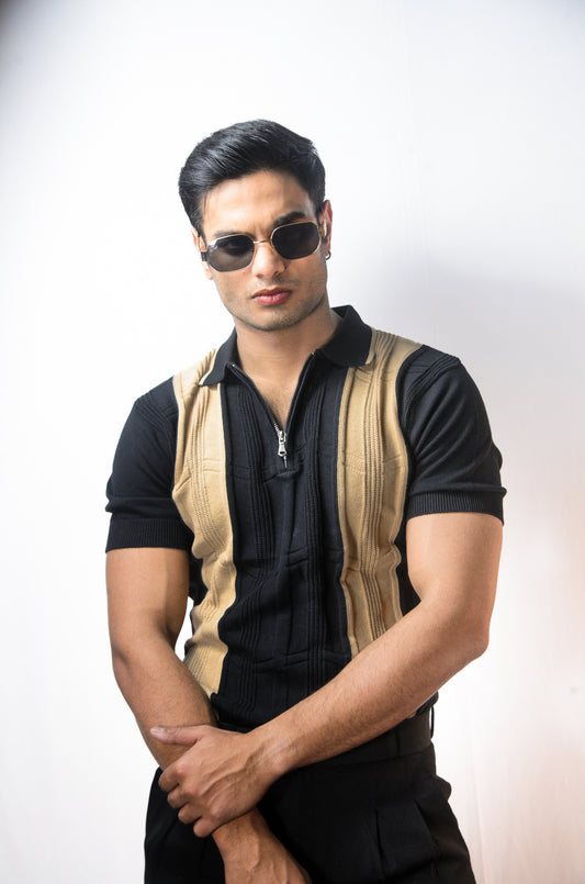 Bellagio Polo T-Shirt-BLACK