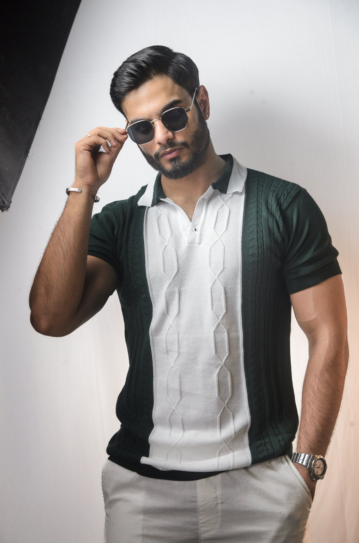 The Milan Cabel Polo - BOTTLE GREEN