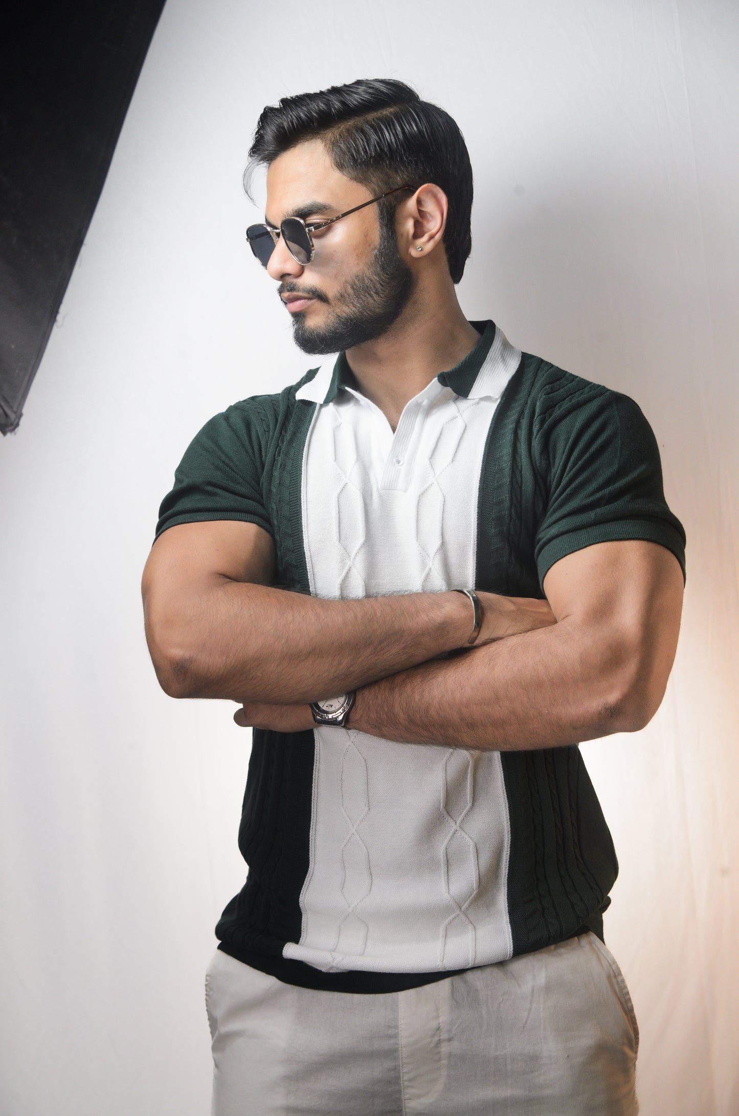 The Milan Cabel Polo - BOTTLE GREEN