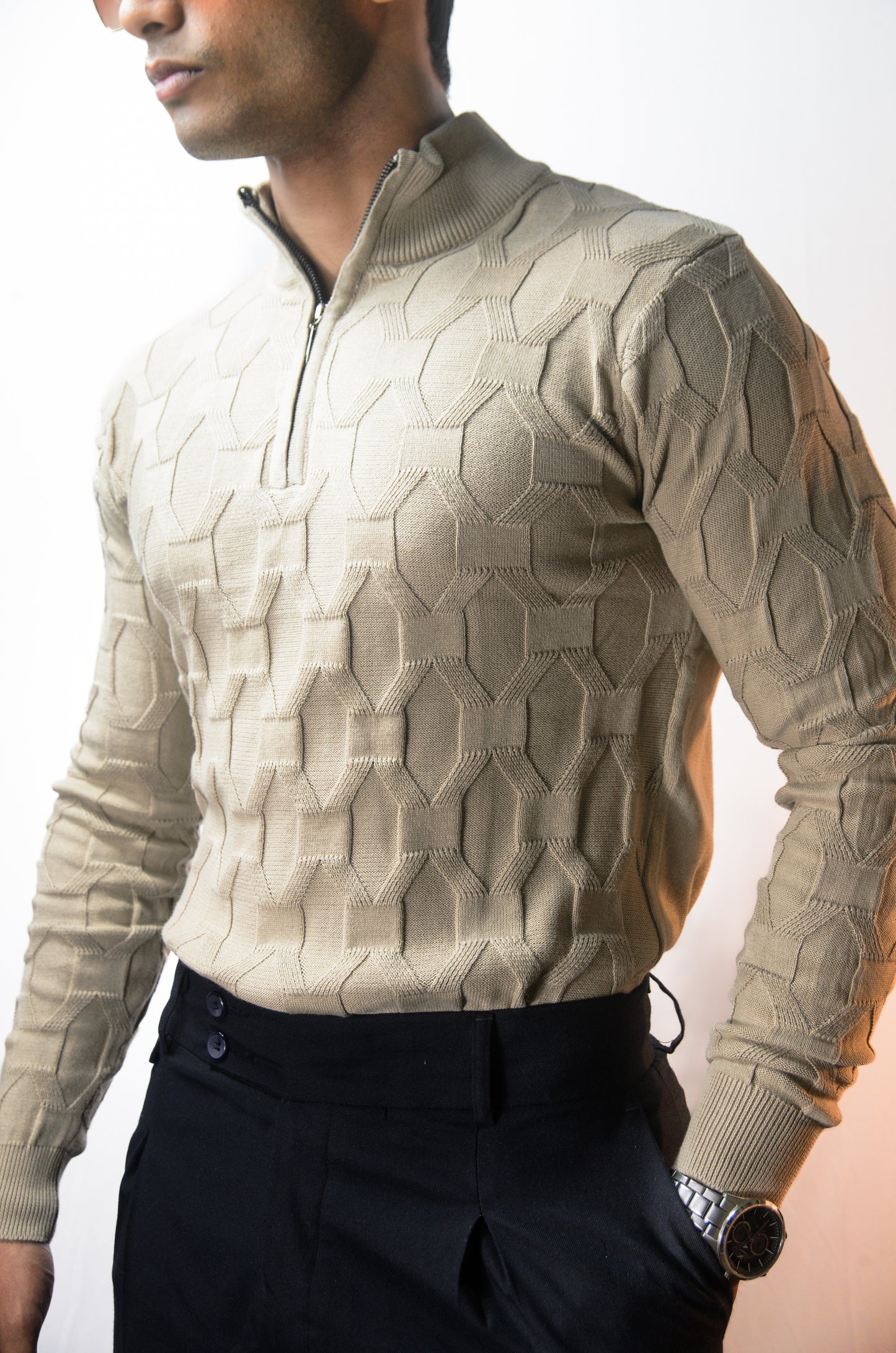 The Atlas Full Sleeve Knitted Tshirt - PISTA