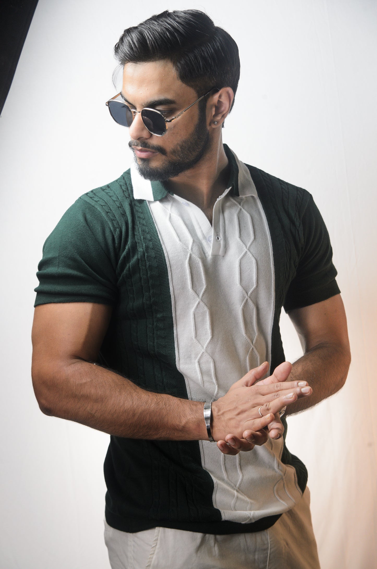 The Milan Cabel Polo - BOTTLE GREEN