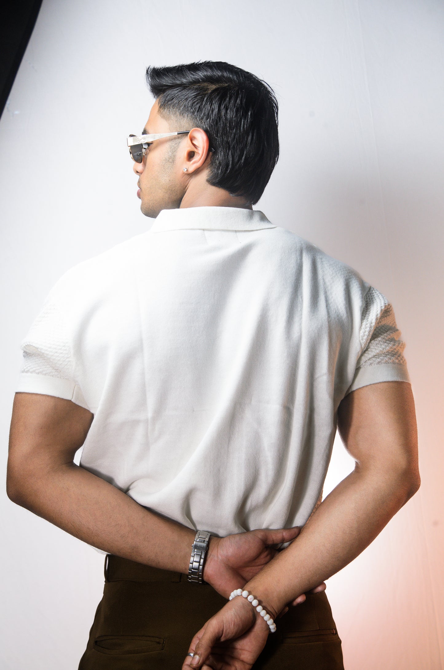 Rivoli Knitted Shirt - WHITE