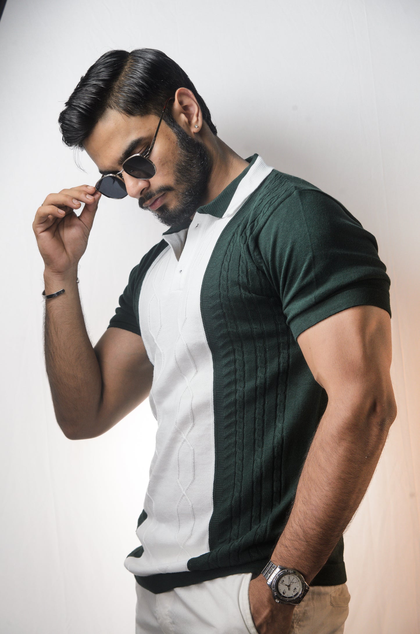 The Milan Cabel Polo - BOTTLE GREEN