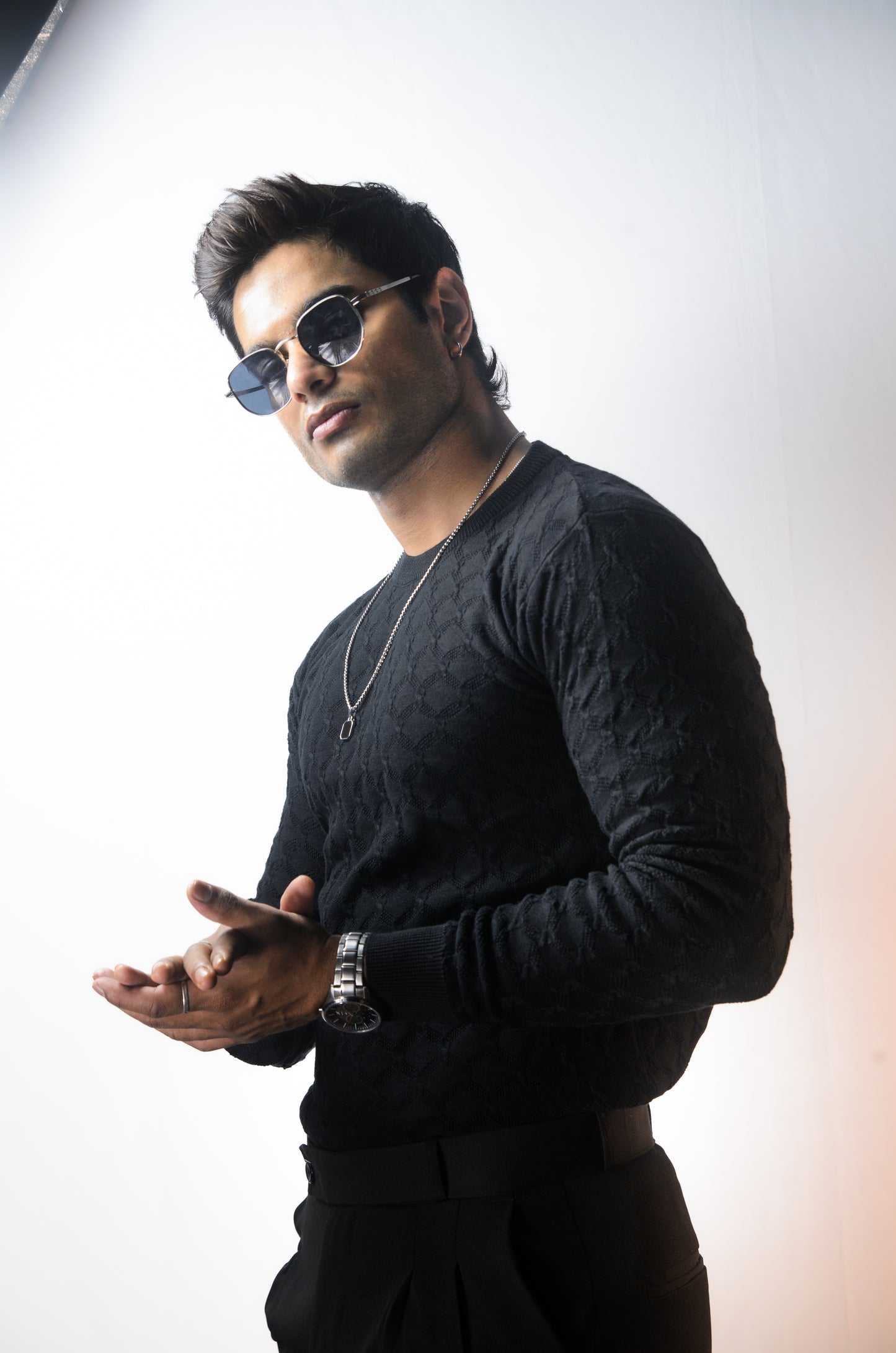 Oslo Luxe Full Sleeve T-shirt-Black