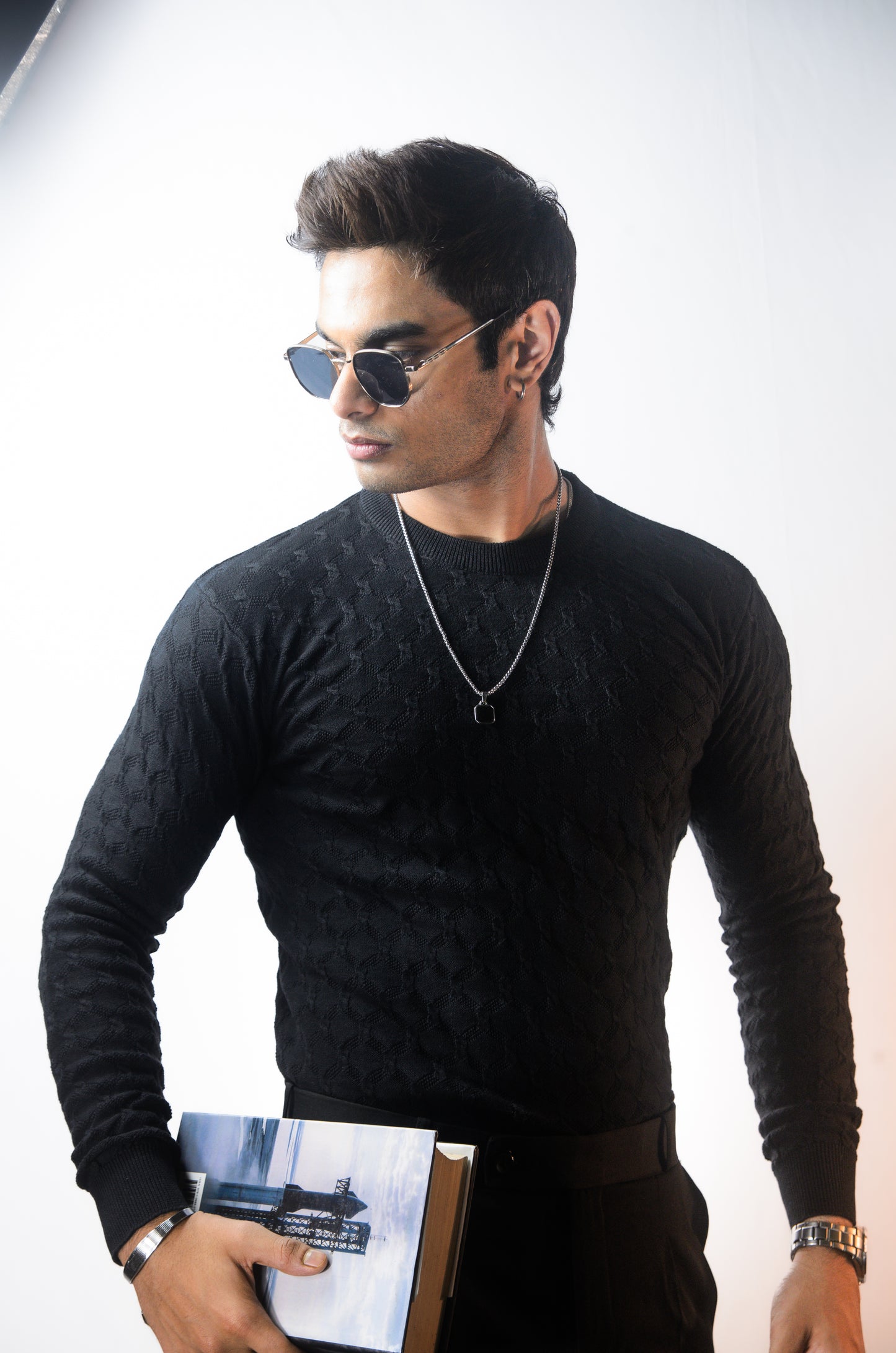 Oslo Luxe Full Sleeve T-shirt-Black