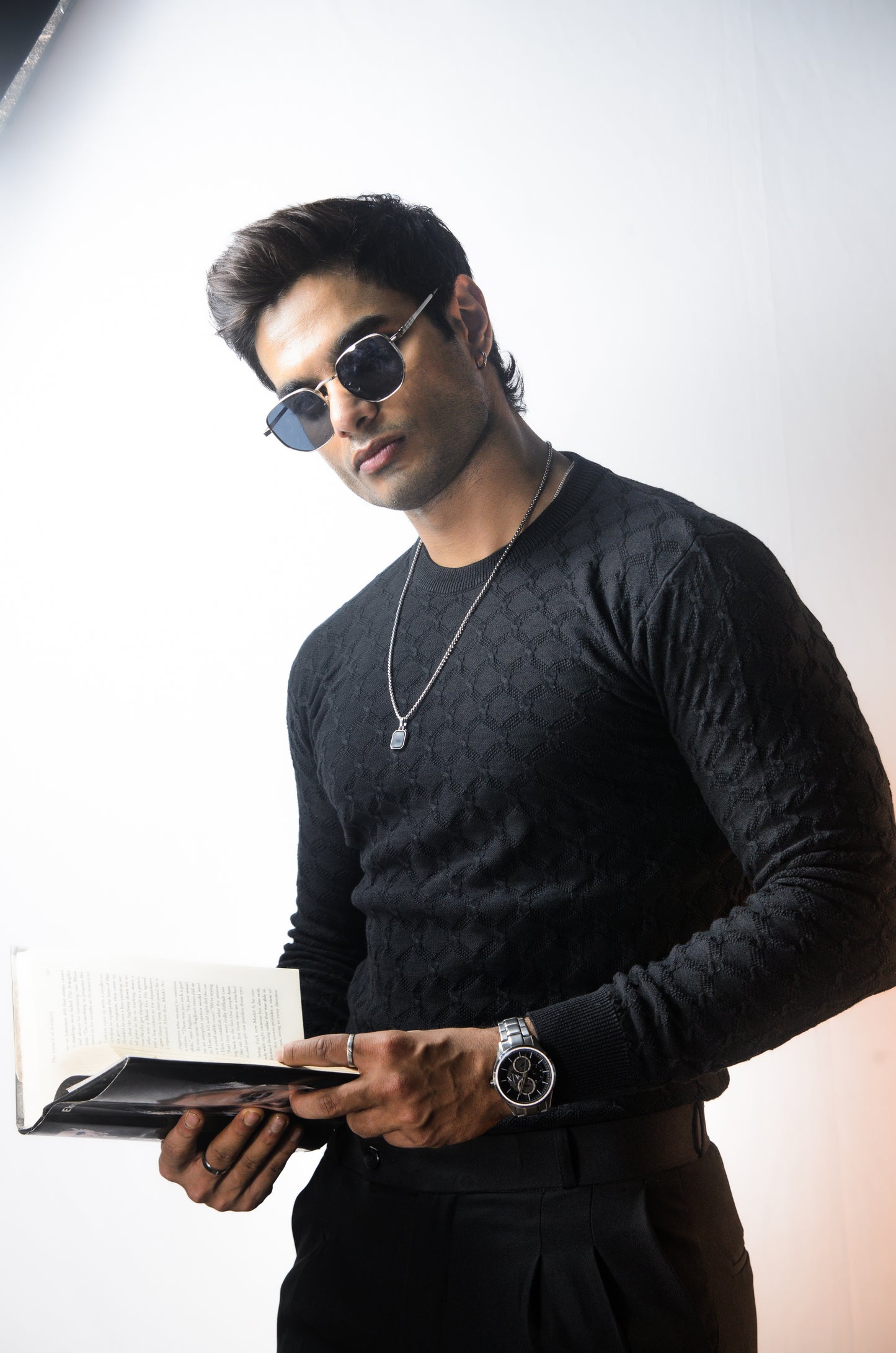 Oslo Luxe Full Sleeve T-shirt-Black