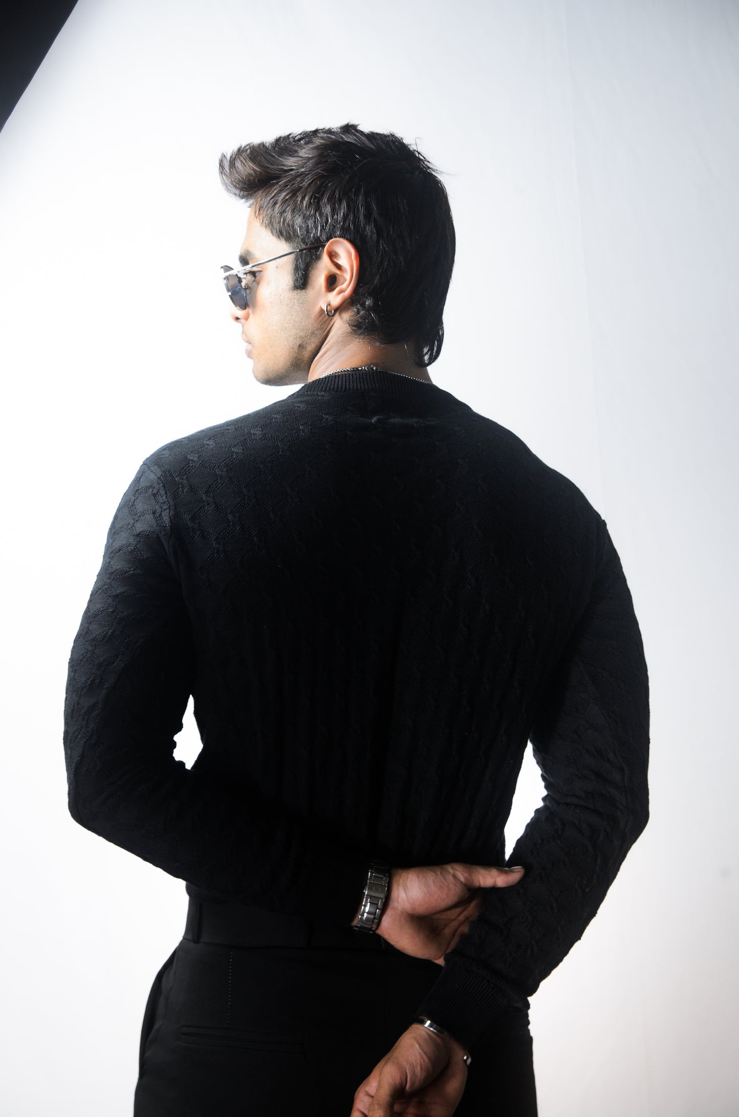 Oslo Luxe Full Sleeve T-shirt-Black