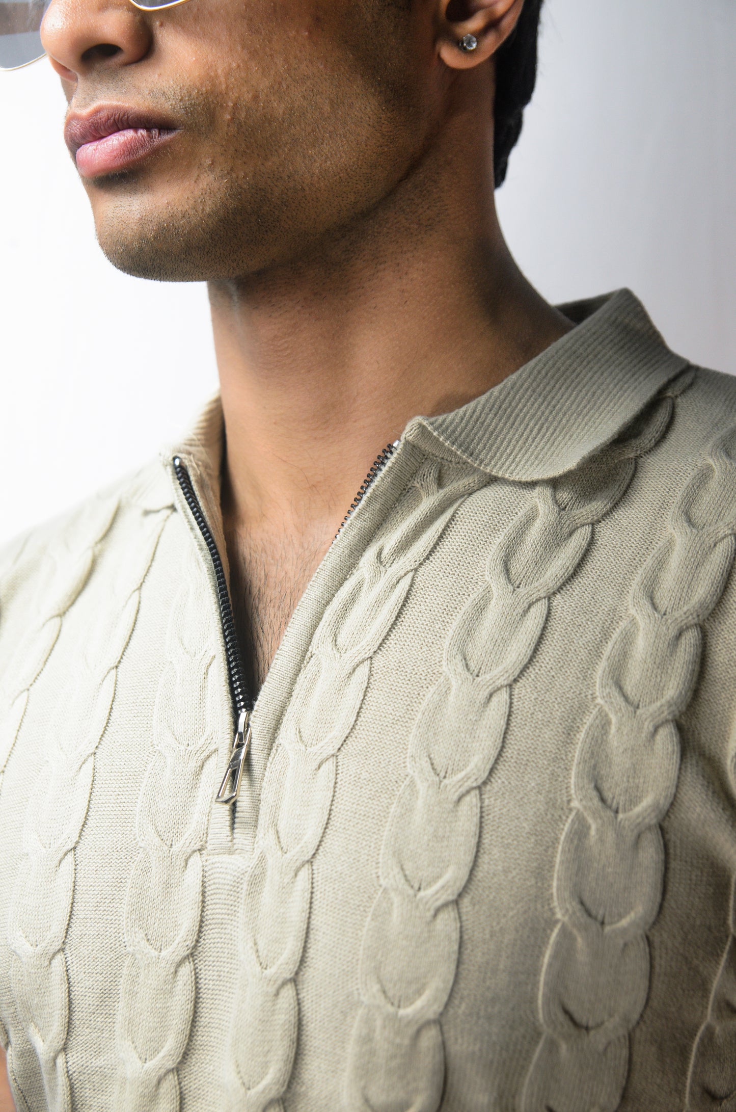 The Oakmont Knit T-Shirt- LIGHT BEIGE