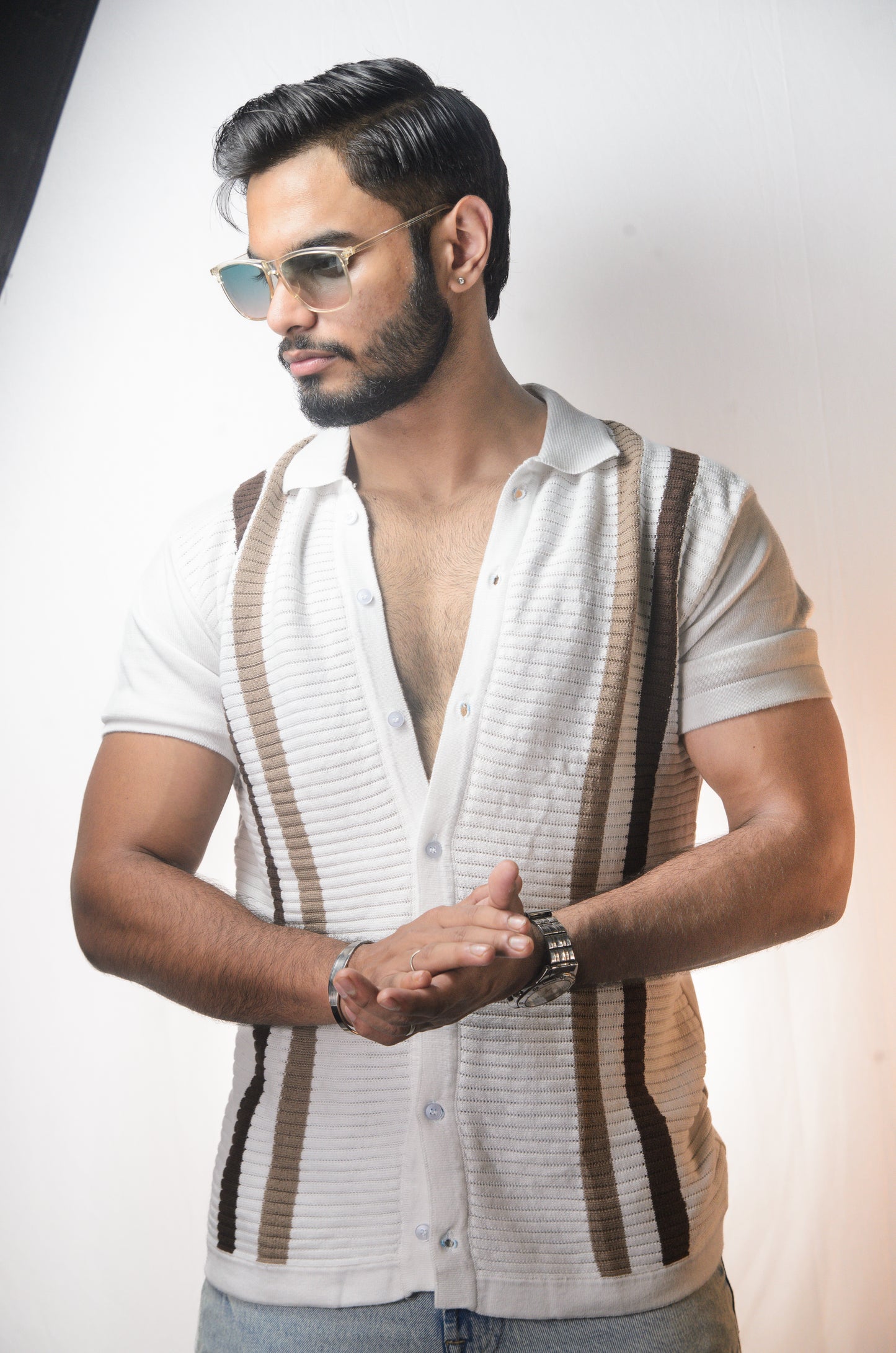 Monaco Mood Knitted Shirt - WHITE