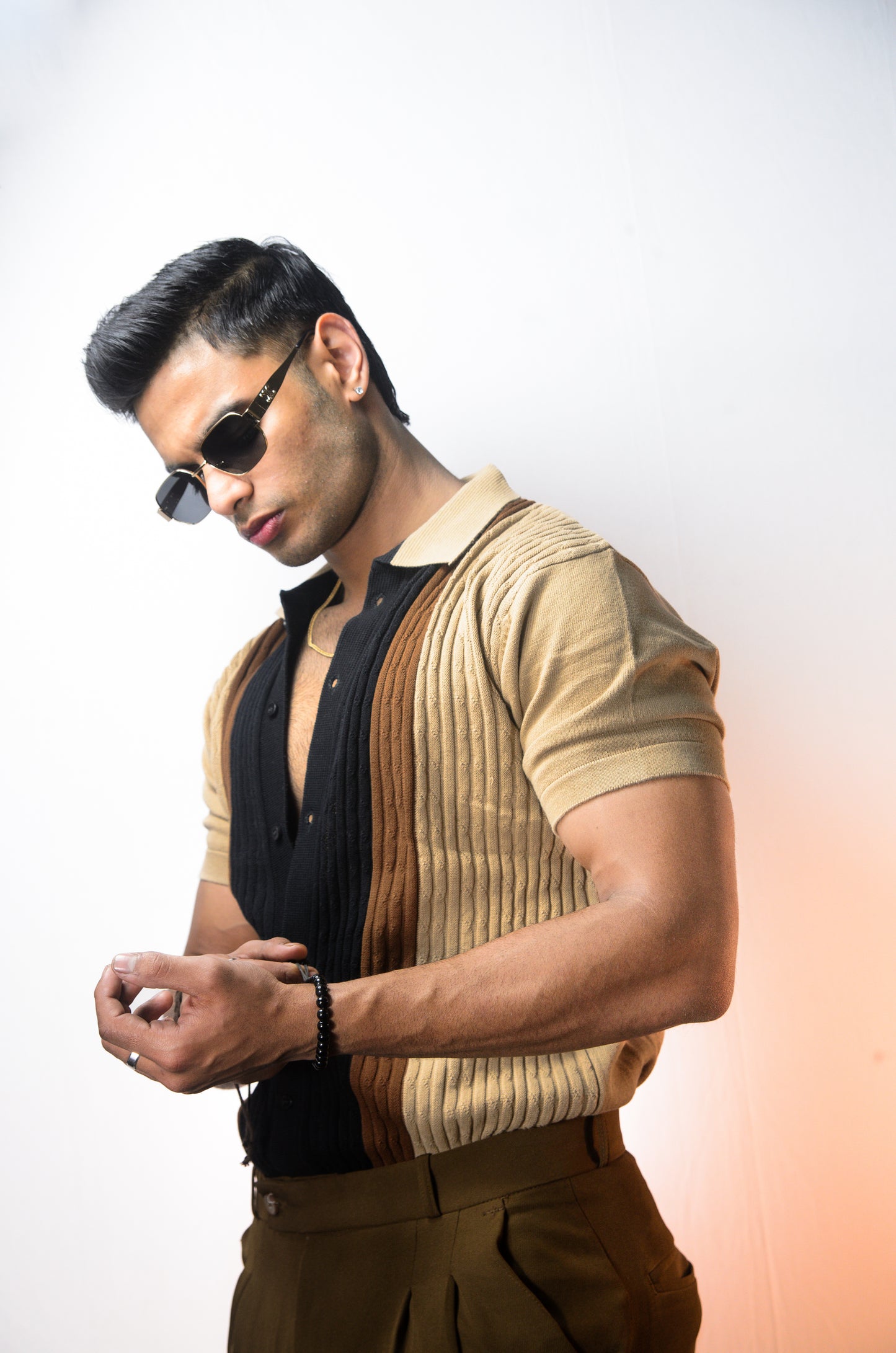 Valance Knitted Shirt - BROWN