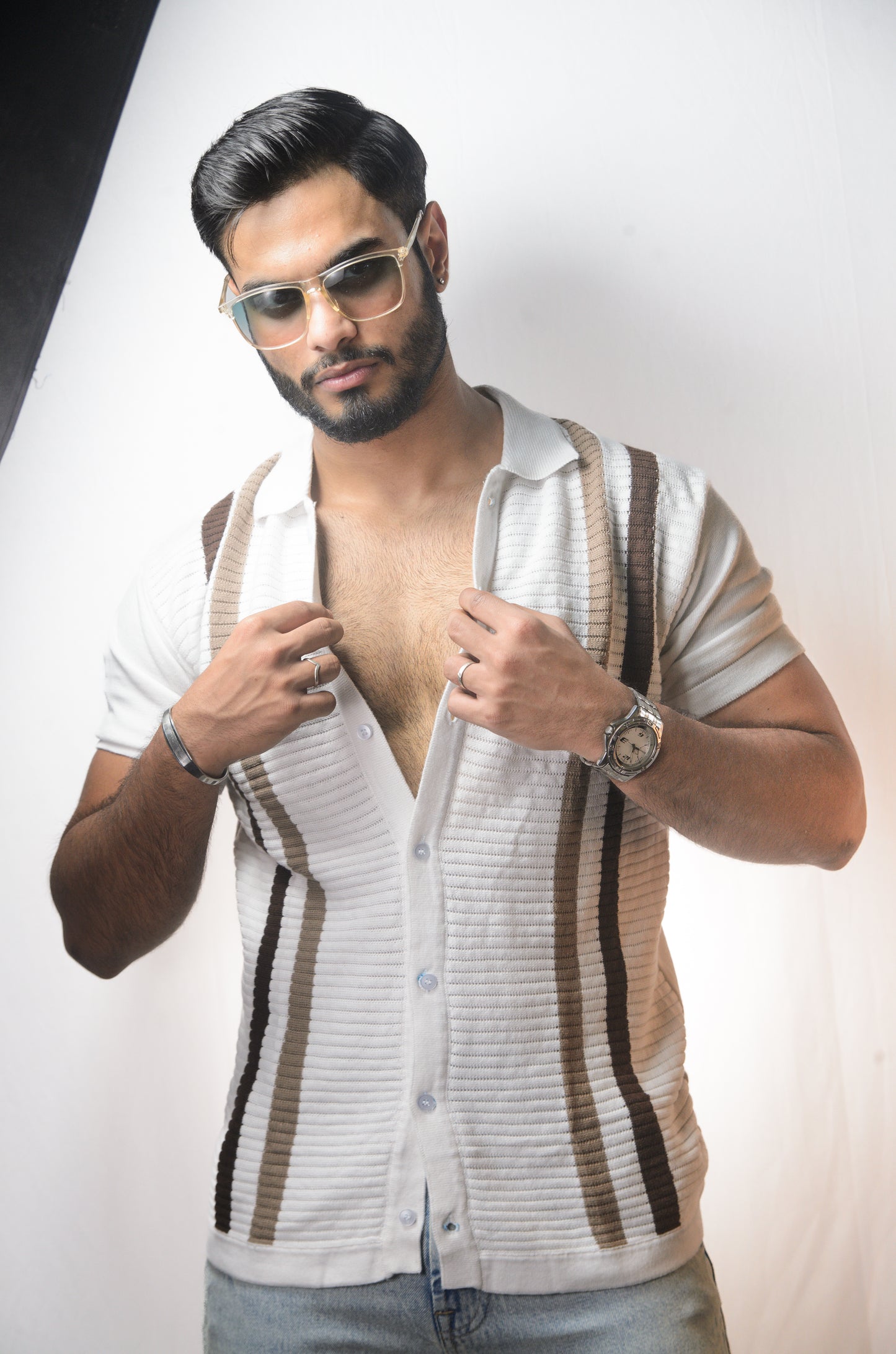 Monaco Mood Knitted Shirt - WHITE