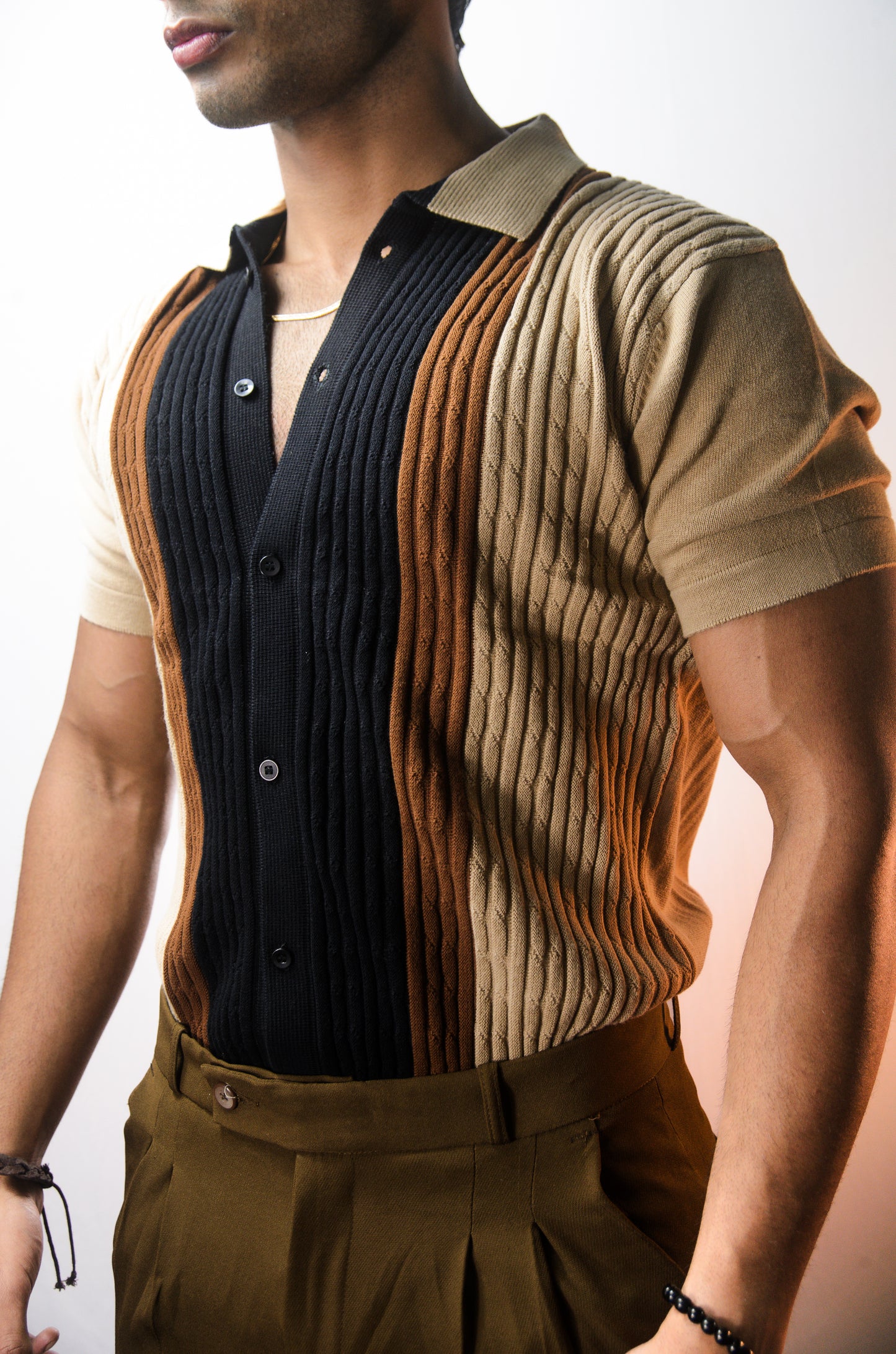 Valance Knitted Shirt - BROWN