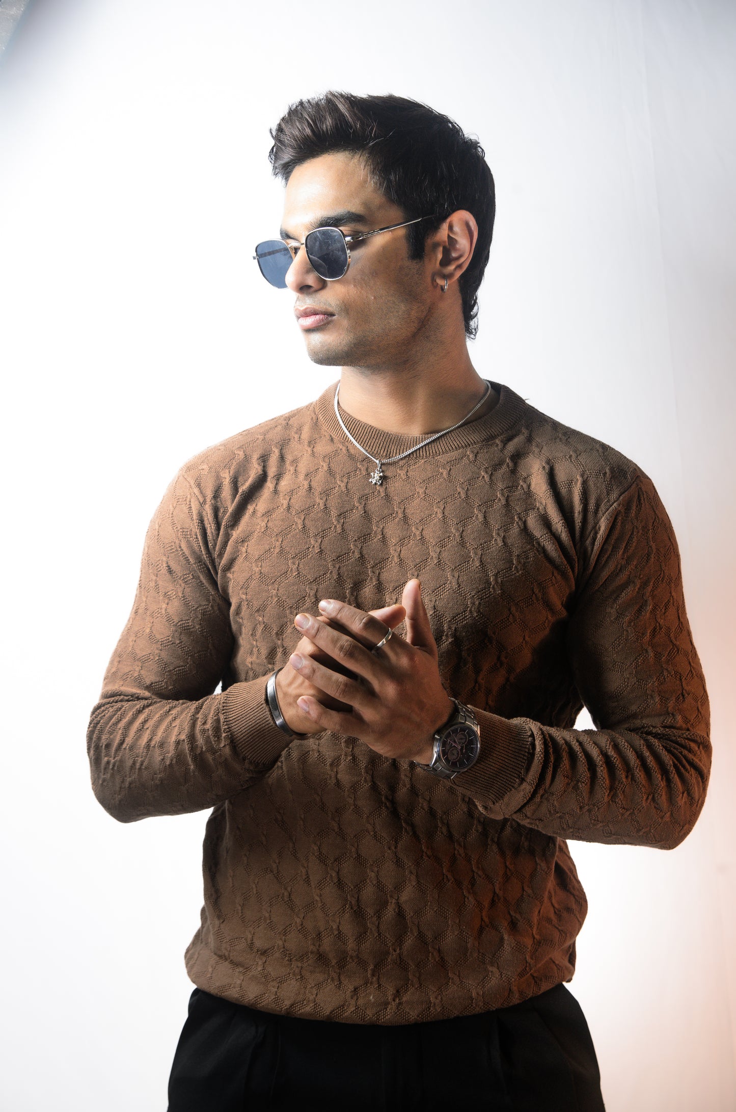 Oslo Luxe Full Sleeve T-shirt-Almond