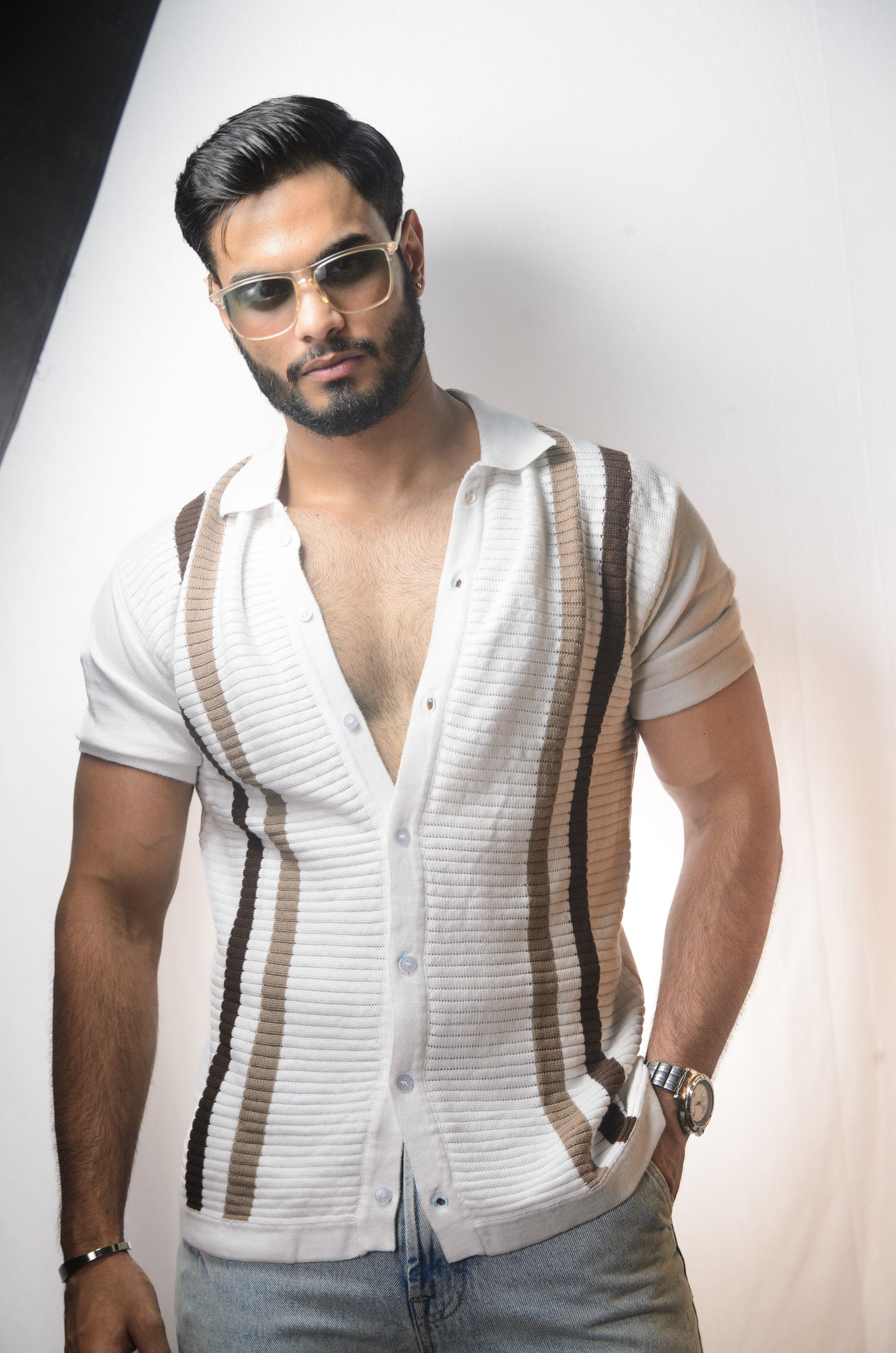 Monaco Mood Knitted Shirt - WHITE