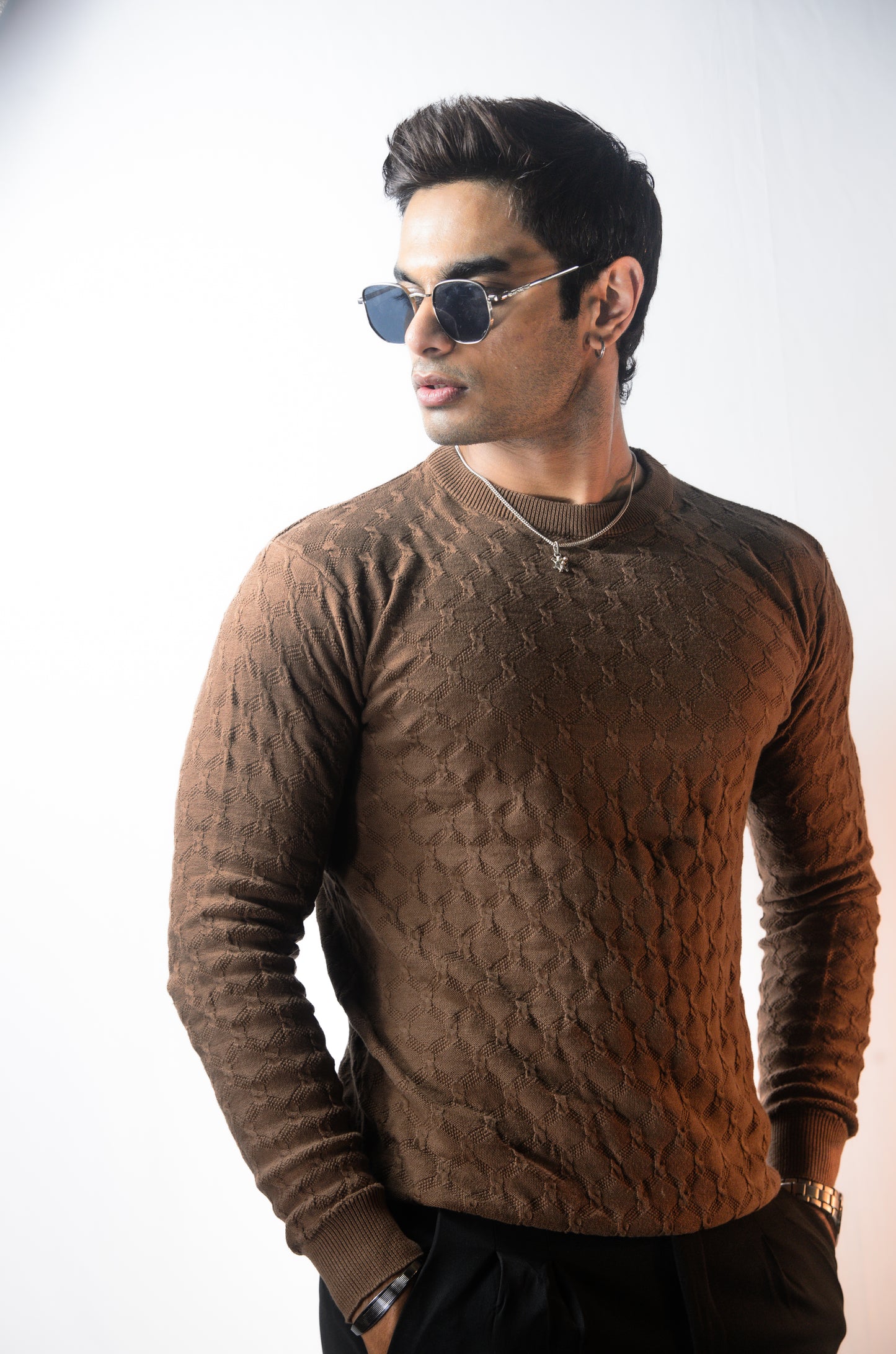 Oslo Luxe Full Sleeve T-shirt-Almond