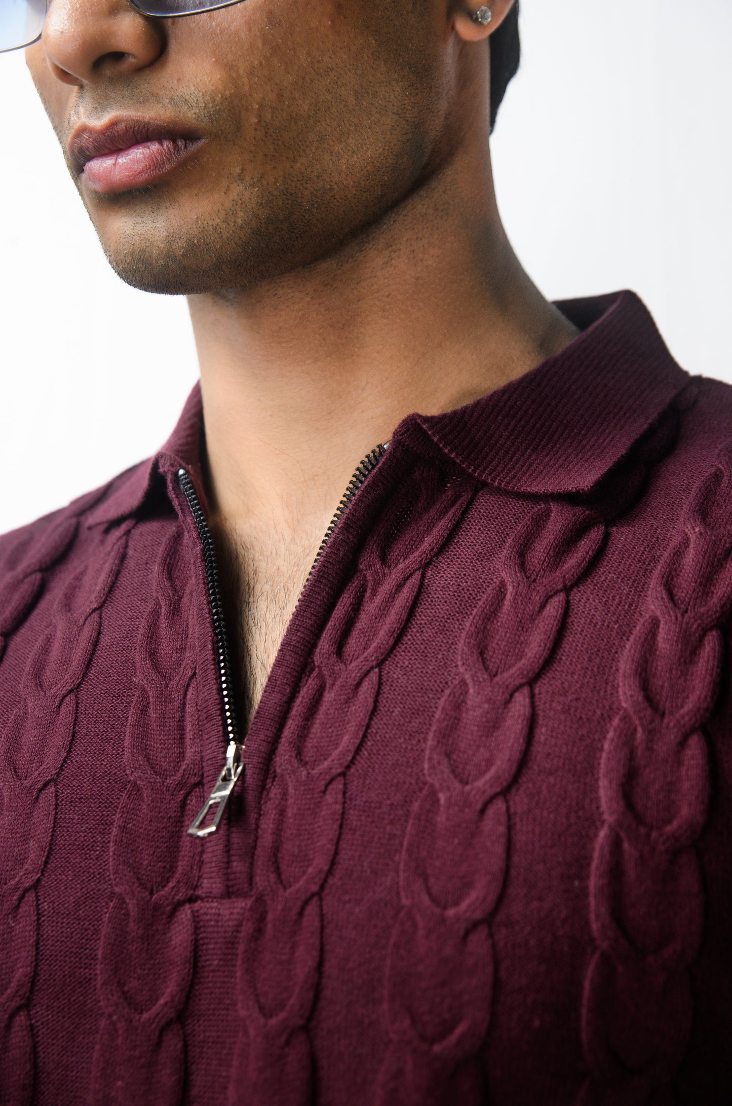 The Oakmont Knit T-Shirt- WINE