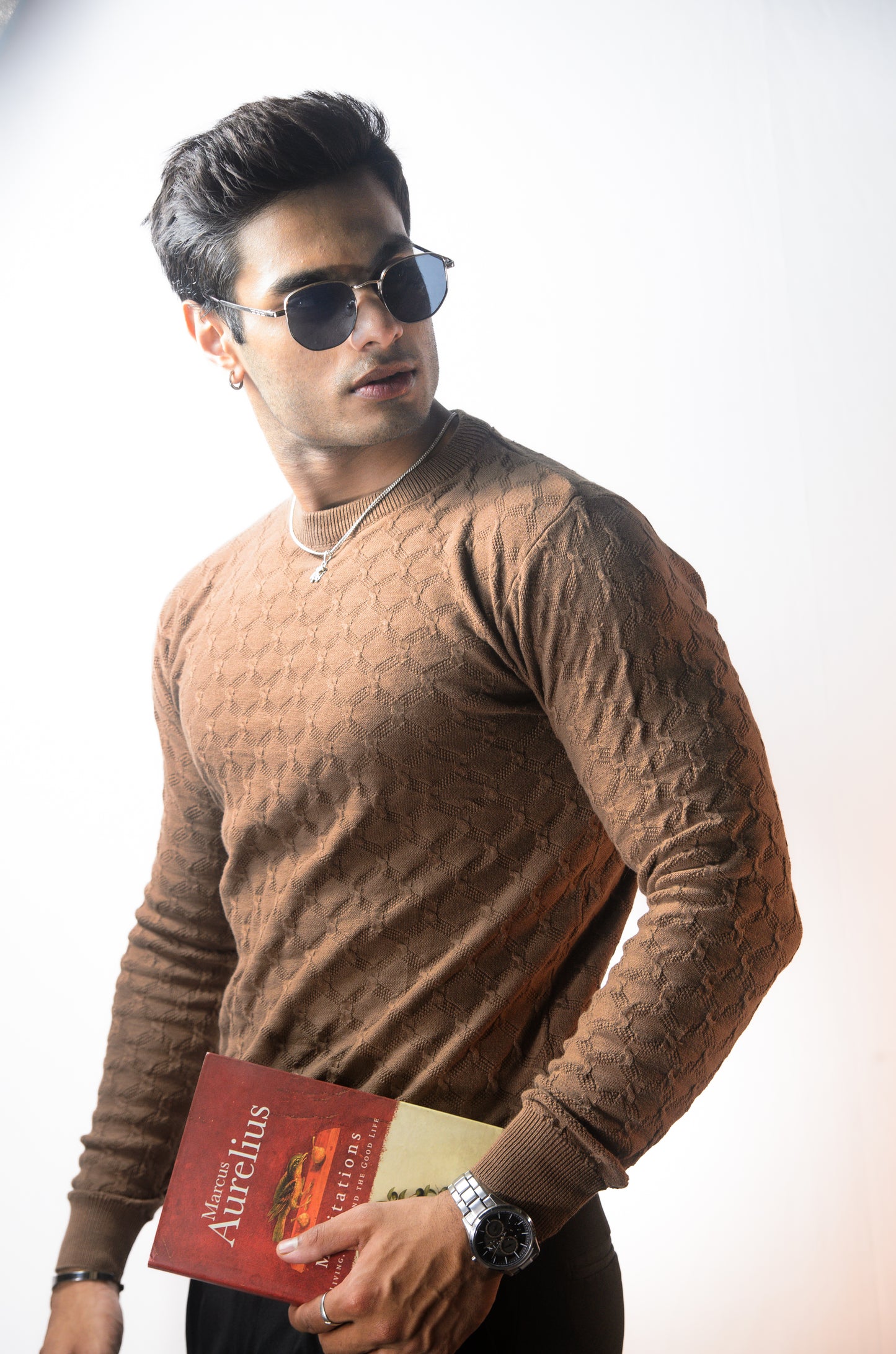 Oslo Luxe Full Sleeve T-shirt-Almond