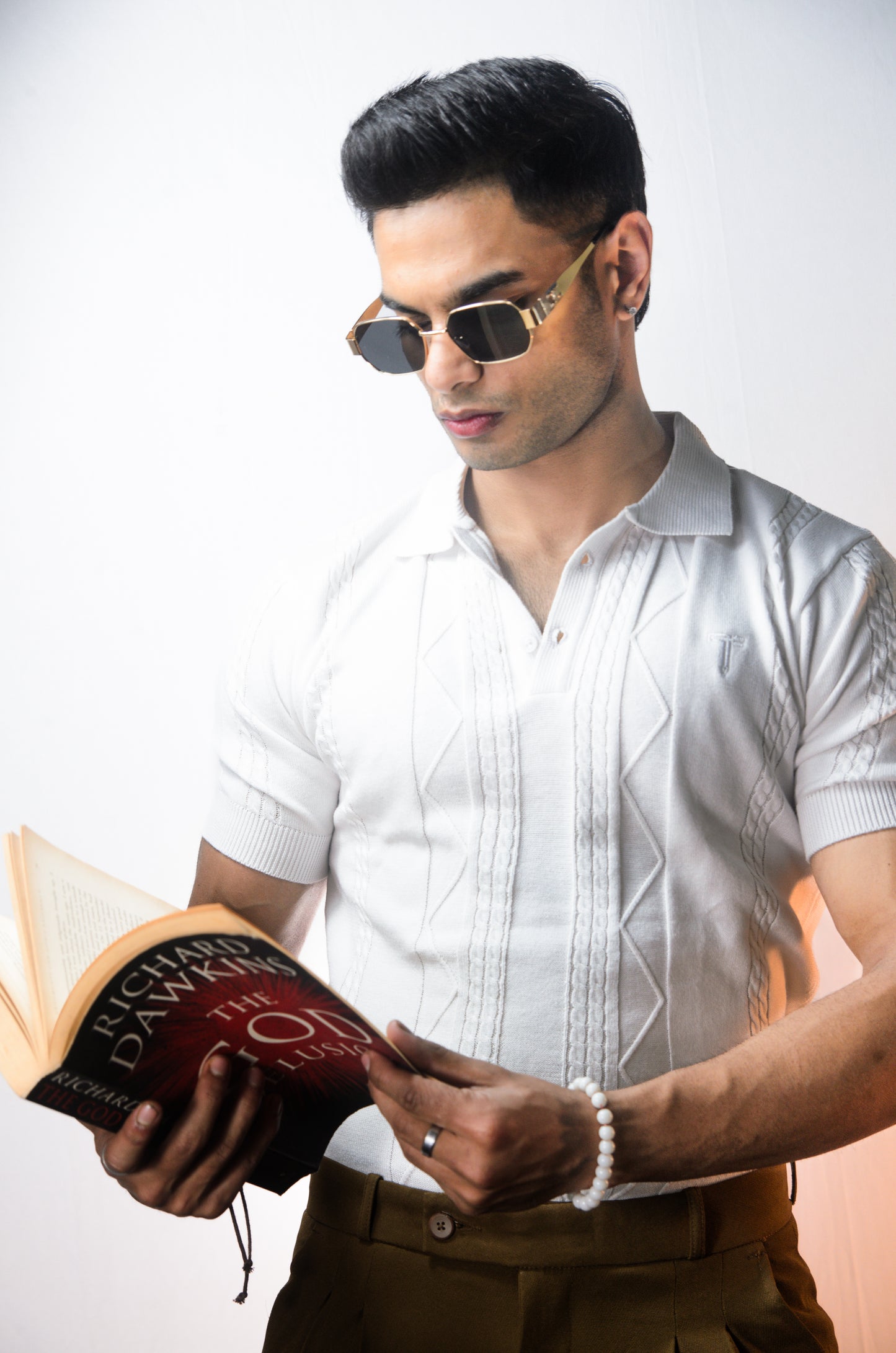 The Arden Half Sleeve Polo - WHITE