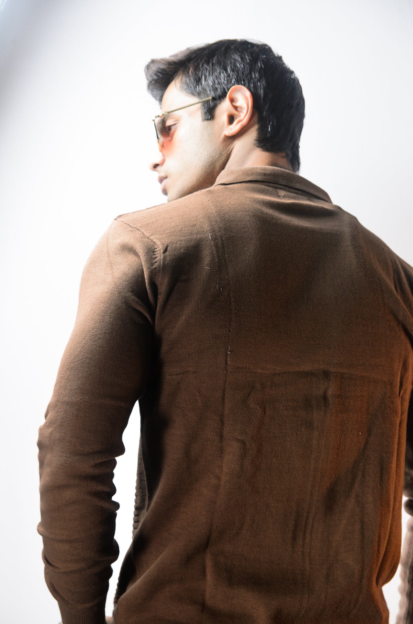 The Montague Full Zip Long Sleeve Tshirt - Almond