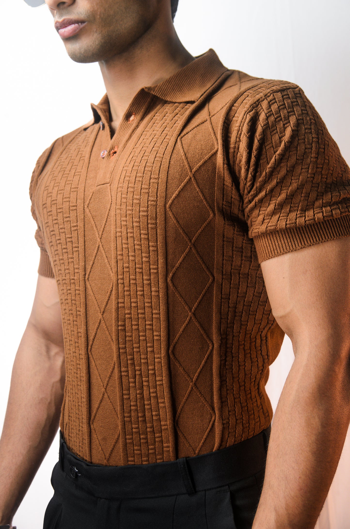 The Brookline Knit T-shirt - BROWN