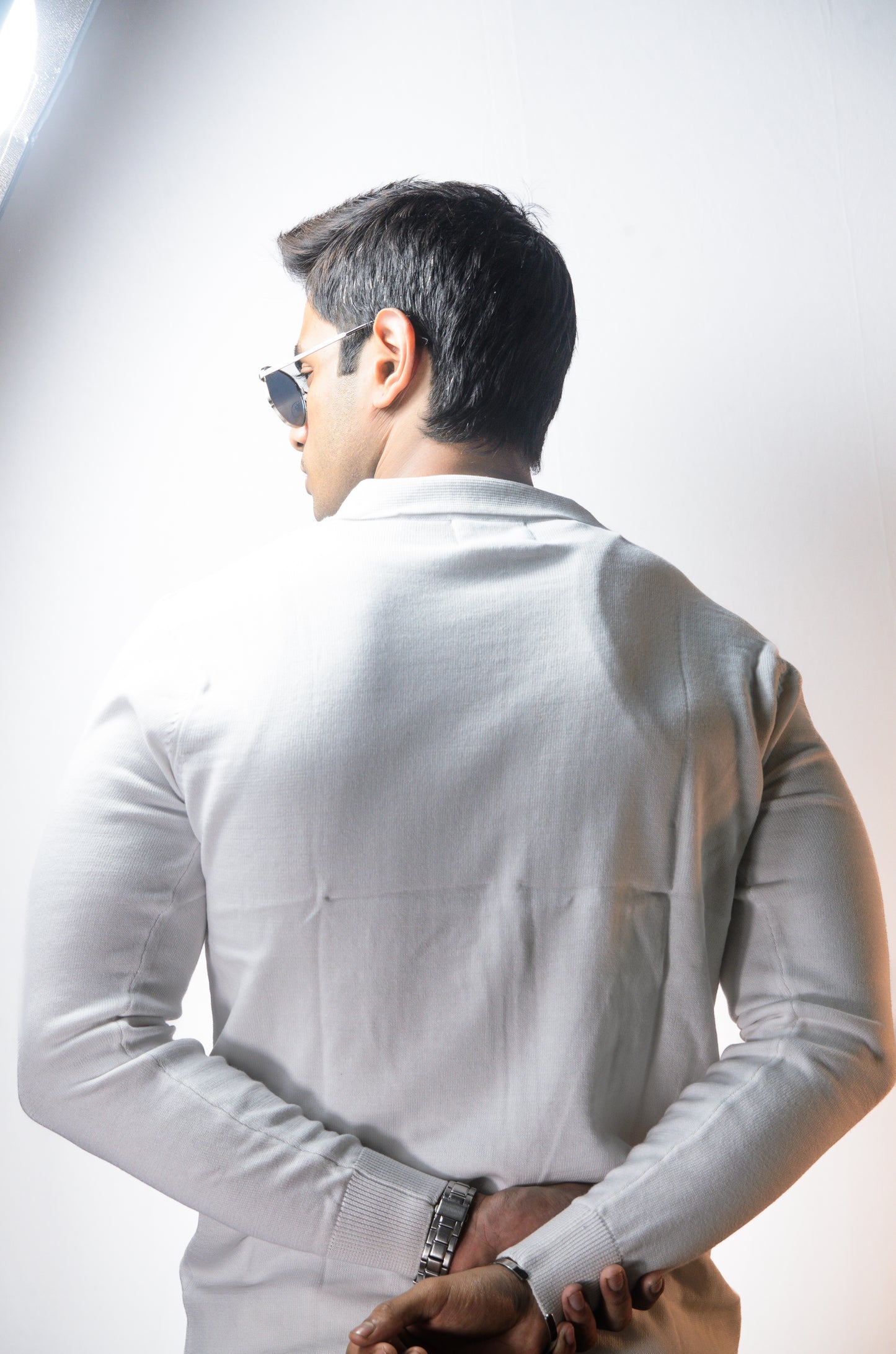 The Montague Full Zip Long Sleeve Tshirt - WHITE