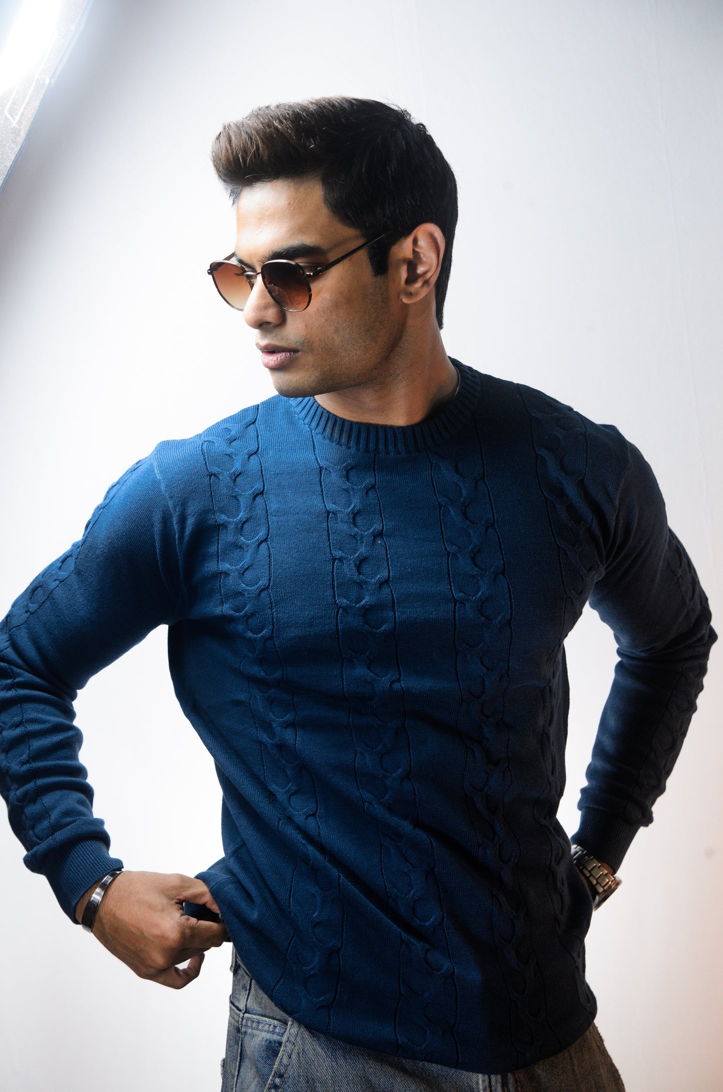 The Ashford Full Sleeve Knitted Tshirt - TURKISH