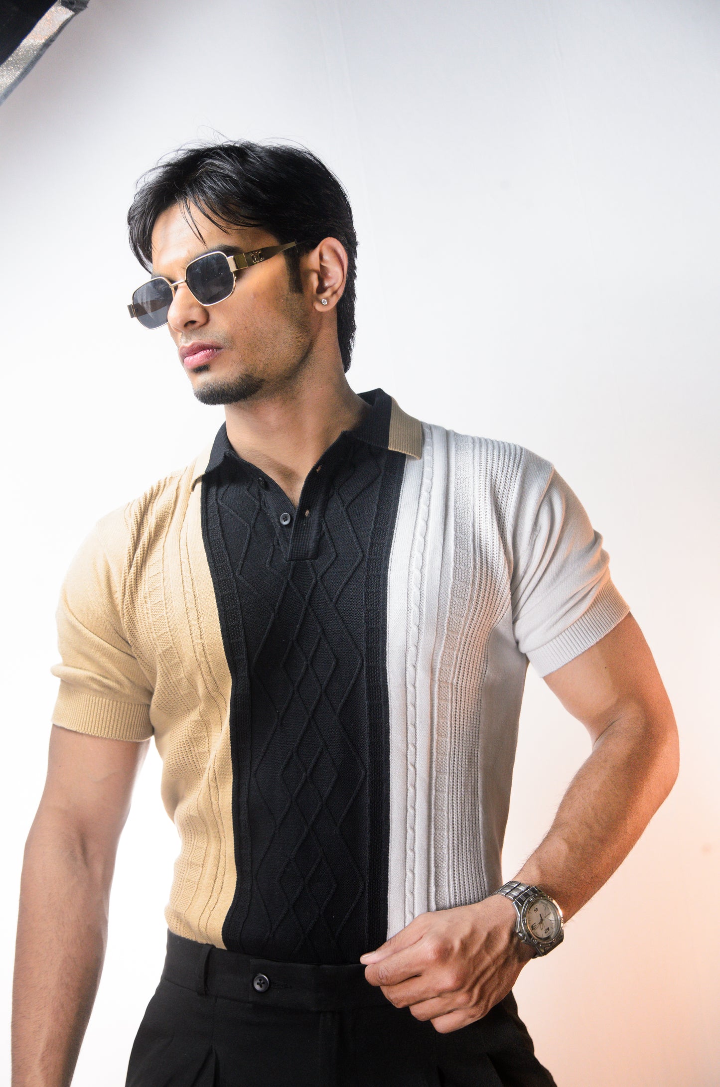 Norvane Knit Polo - BLACK