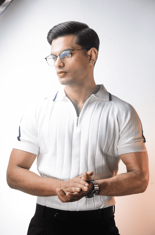 Clubline Textured Polo -  WHITE