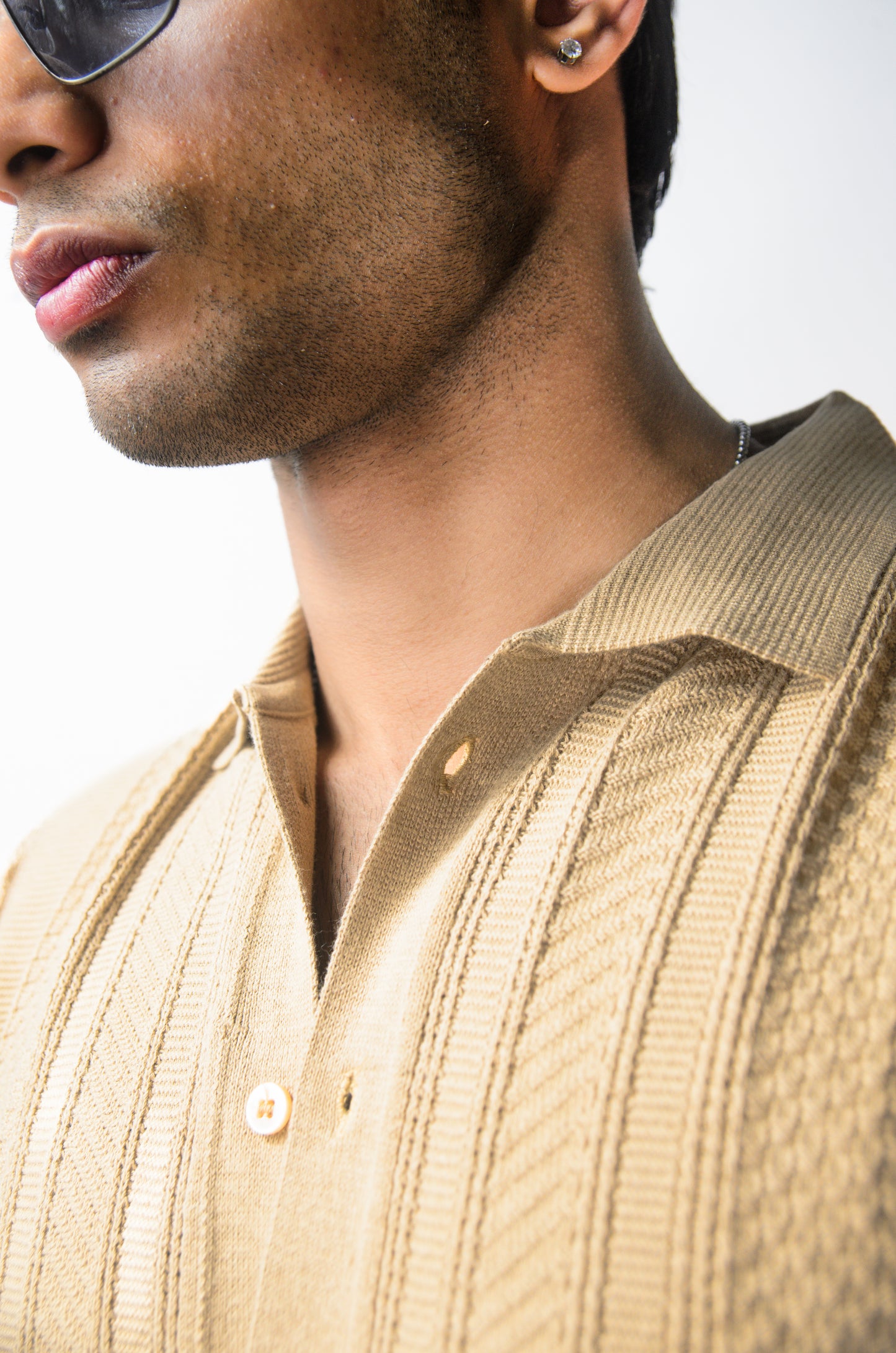 Rivoli Knitted Shirt - BEIGE