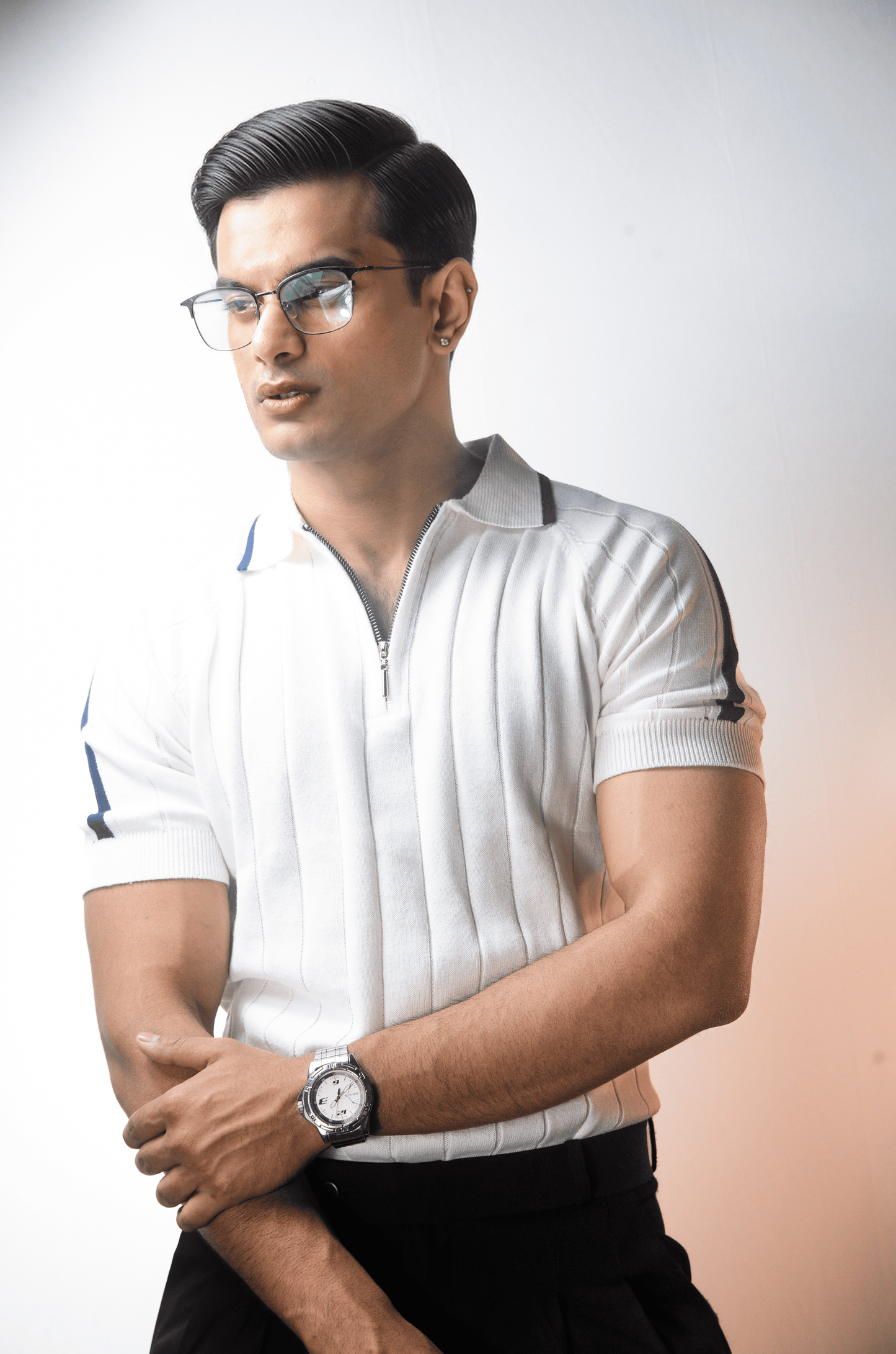 Clubline Textured Polo -  WHITE