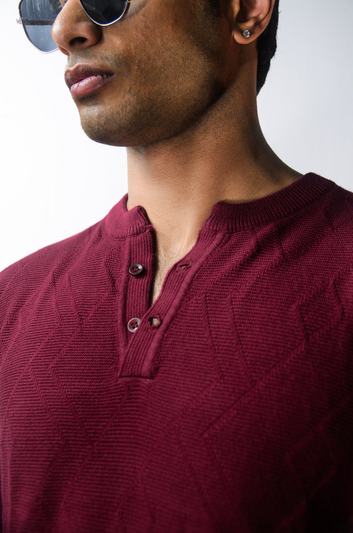The Arizona Full Sleeve Polo T-Shirt - WINE