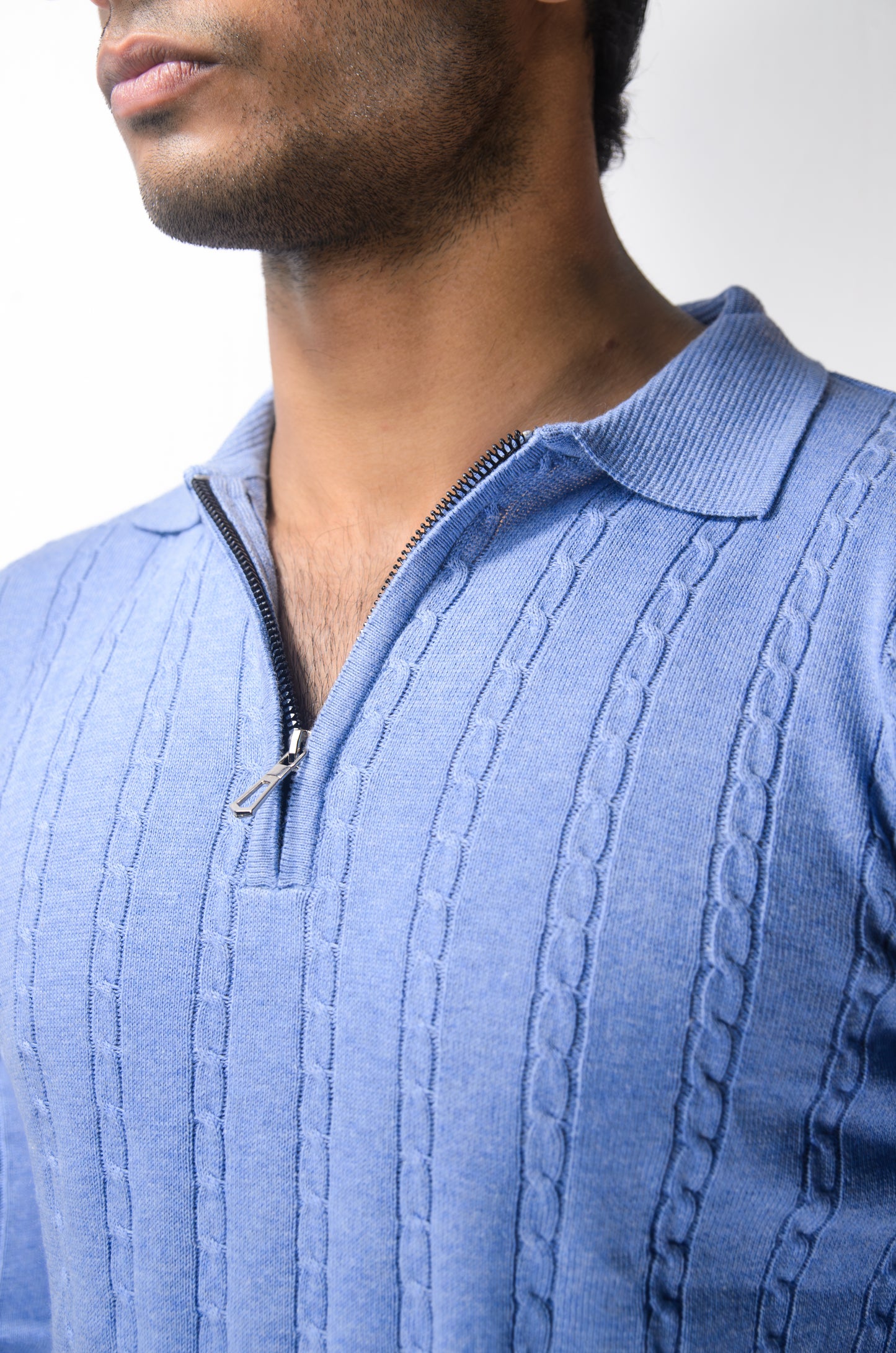 Swiss Elegance Full Sleeve T-shirt-SKYBLUE